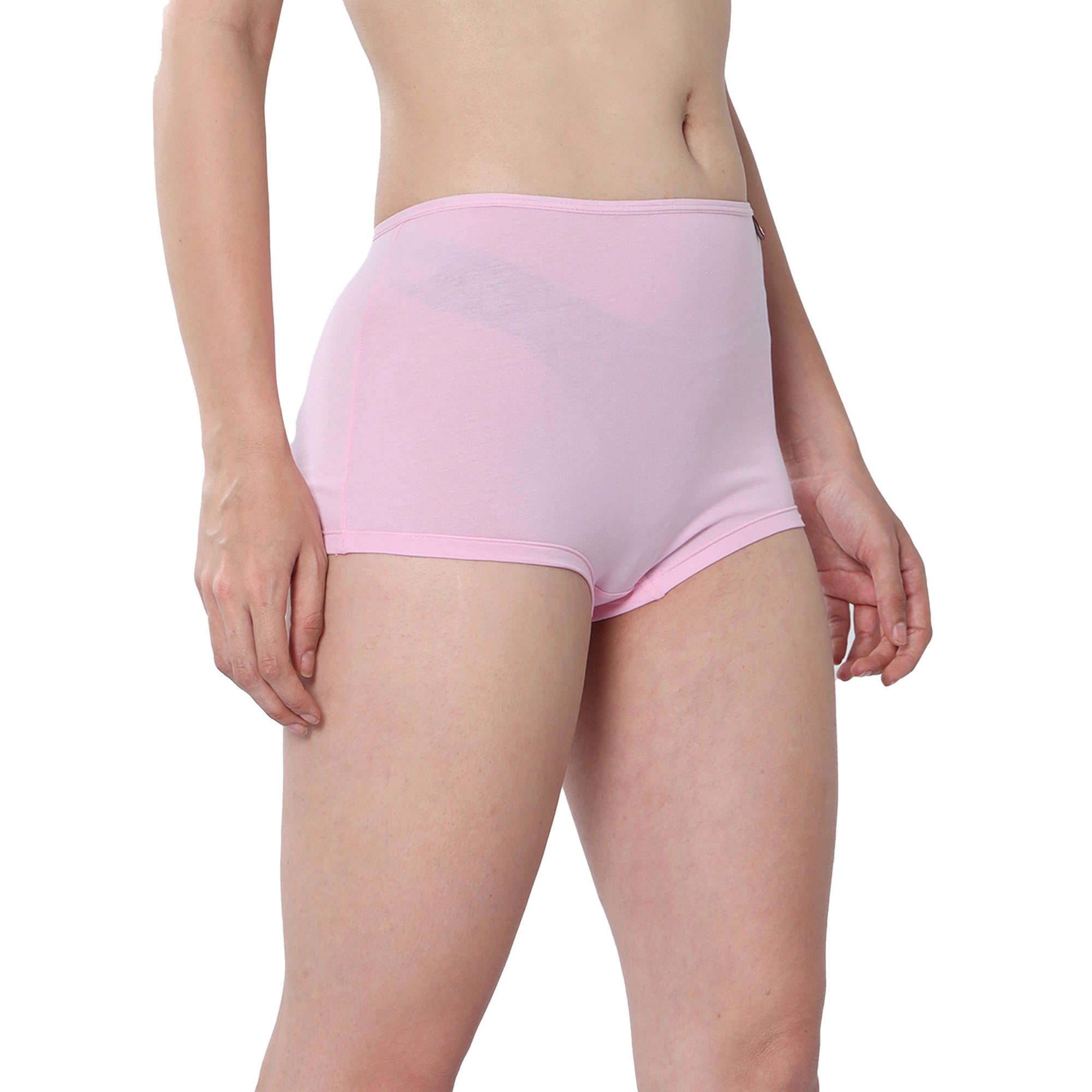 Women Pink Midrise Comfort Boyshorts
