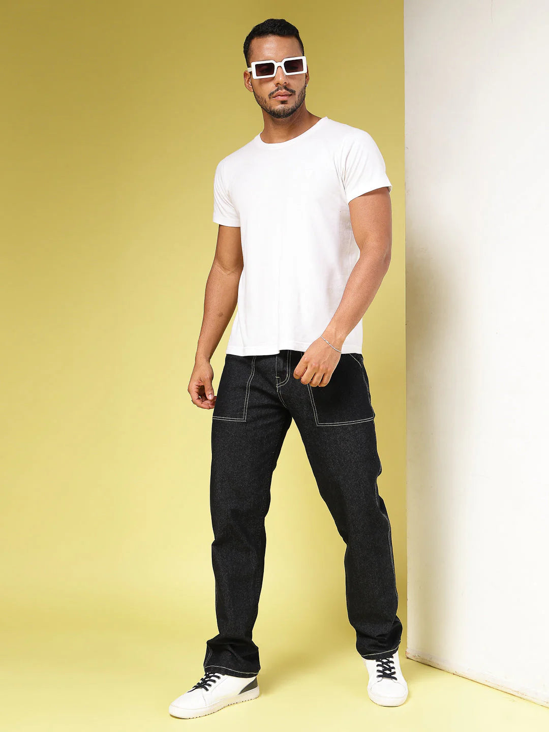 Men Modern Straight Fit Cotton Denim Jeans