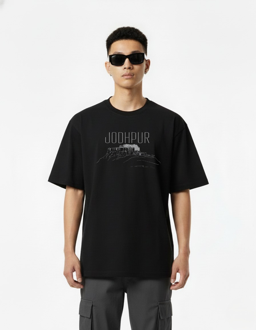 Men Printed Cotton Oversized T-Shirt