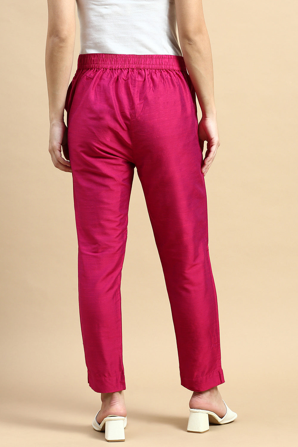 Women Pink Festive Pants