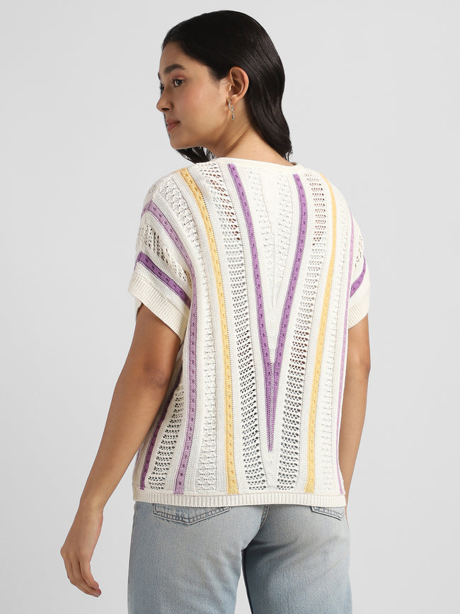 Women Crochet Comfort Fit Top