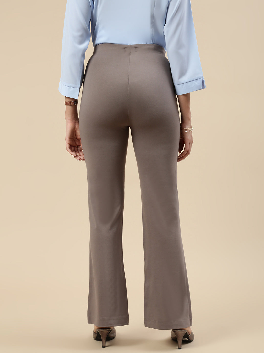 Women Taupe Casual Palazzo