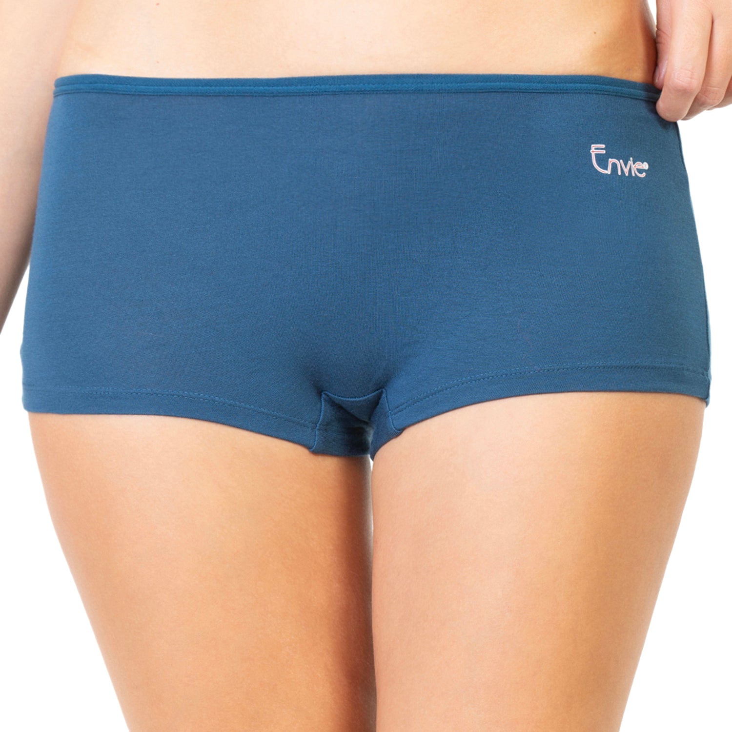 Women Blue Mid Rise Boyshorts