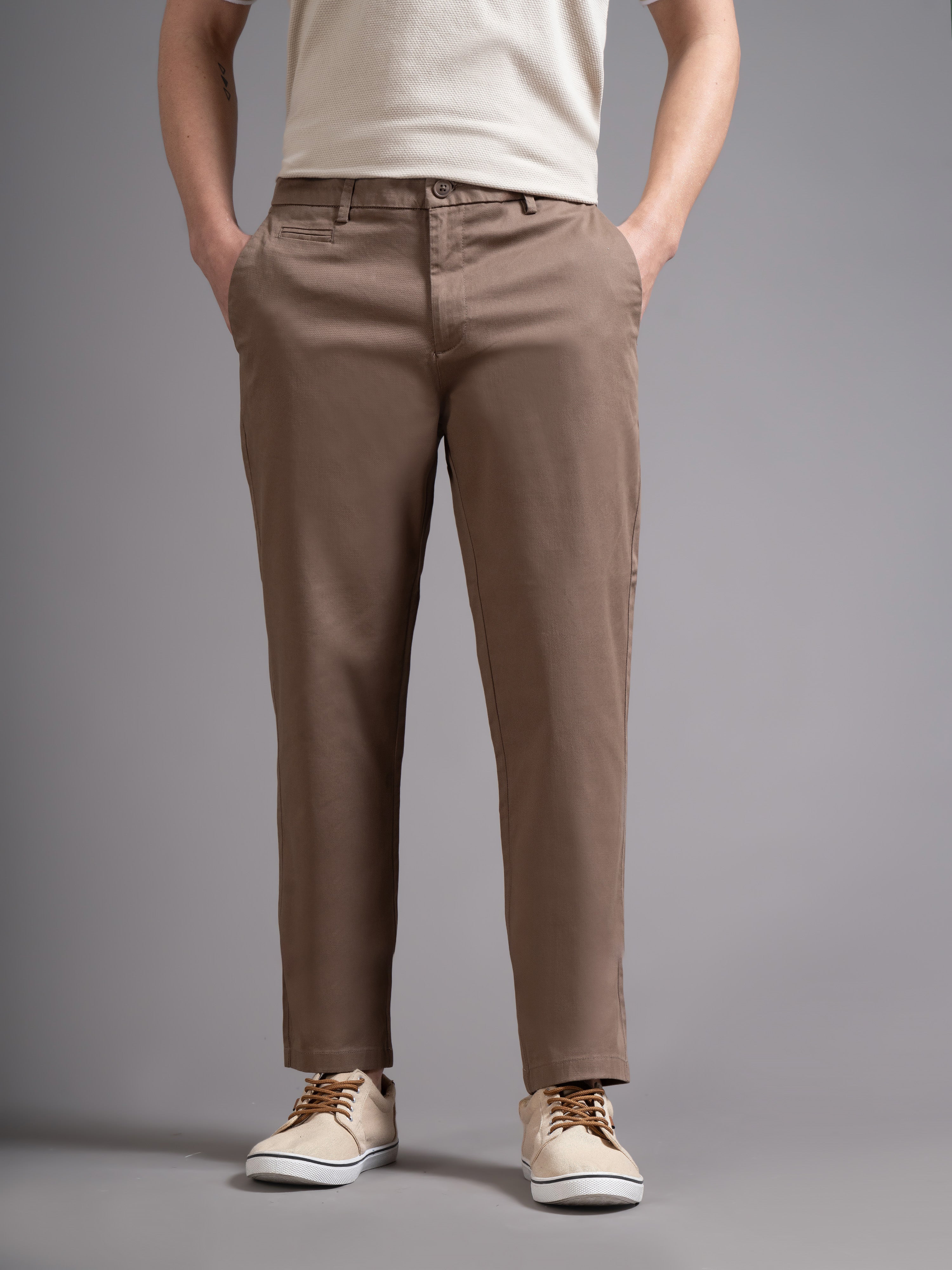 Men Brown Smart Slim Fit Chinos