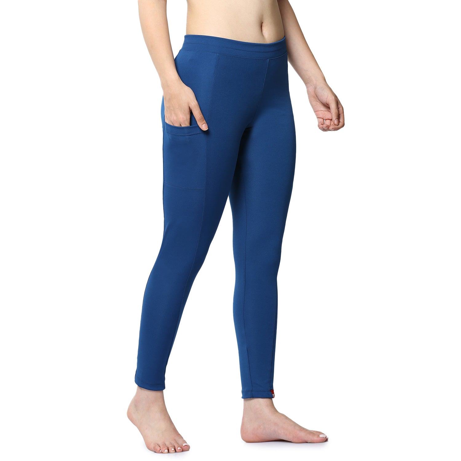 Women Blue Ankle Length Yoga Pant