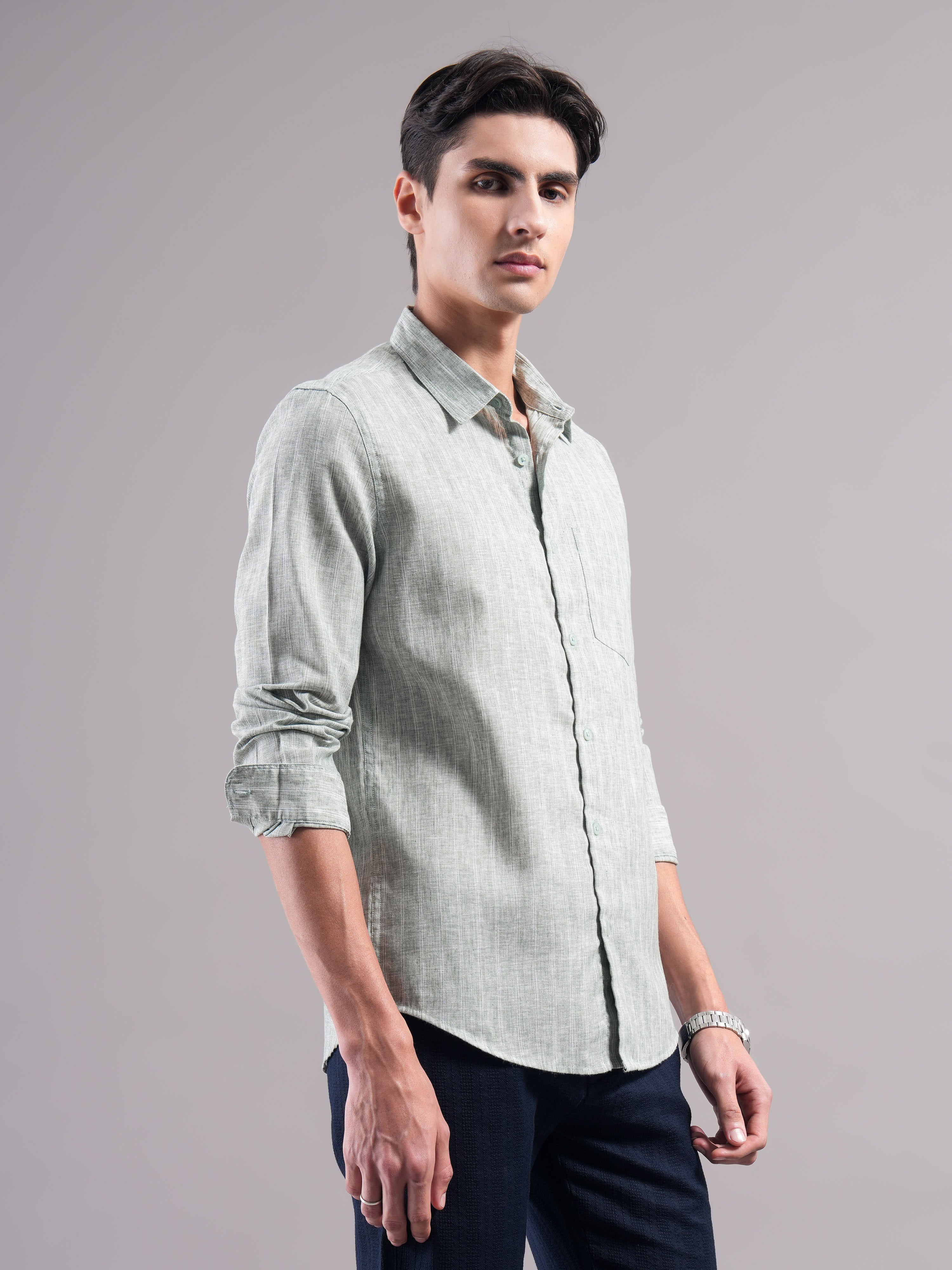 Men Polycotton Striped Shirts