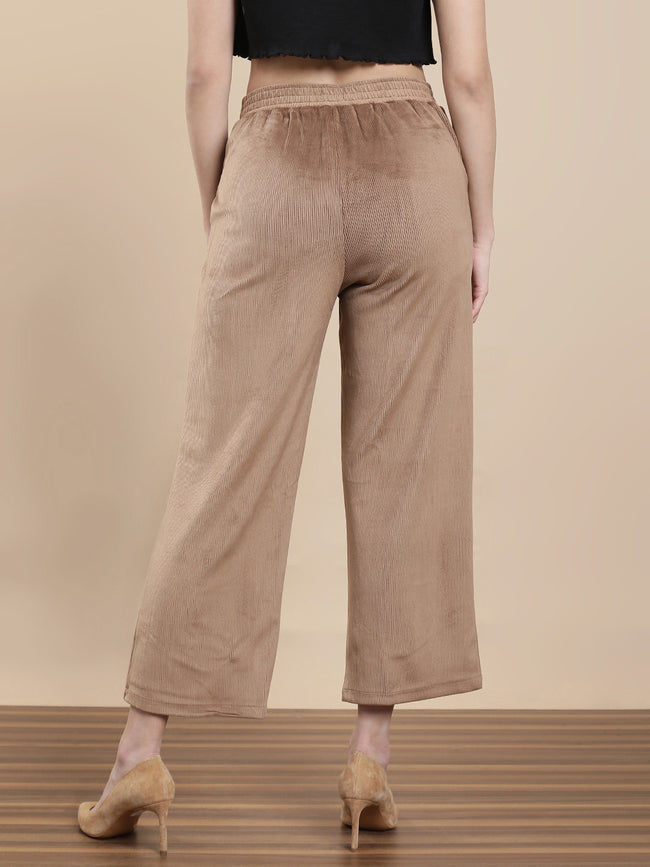 Women Beige Casual Palazzo