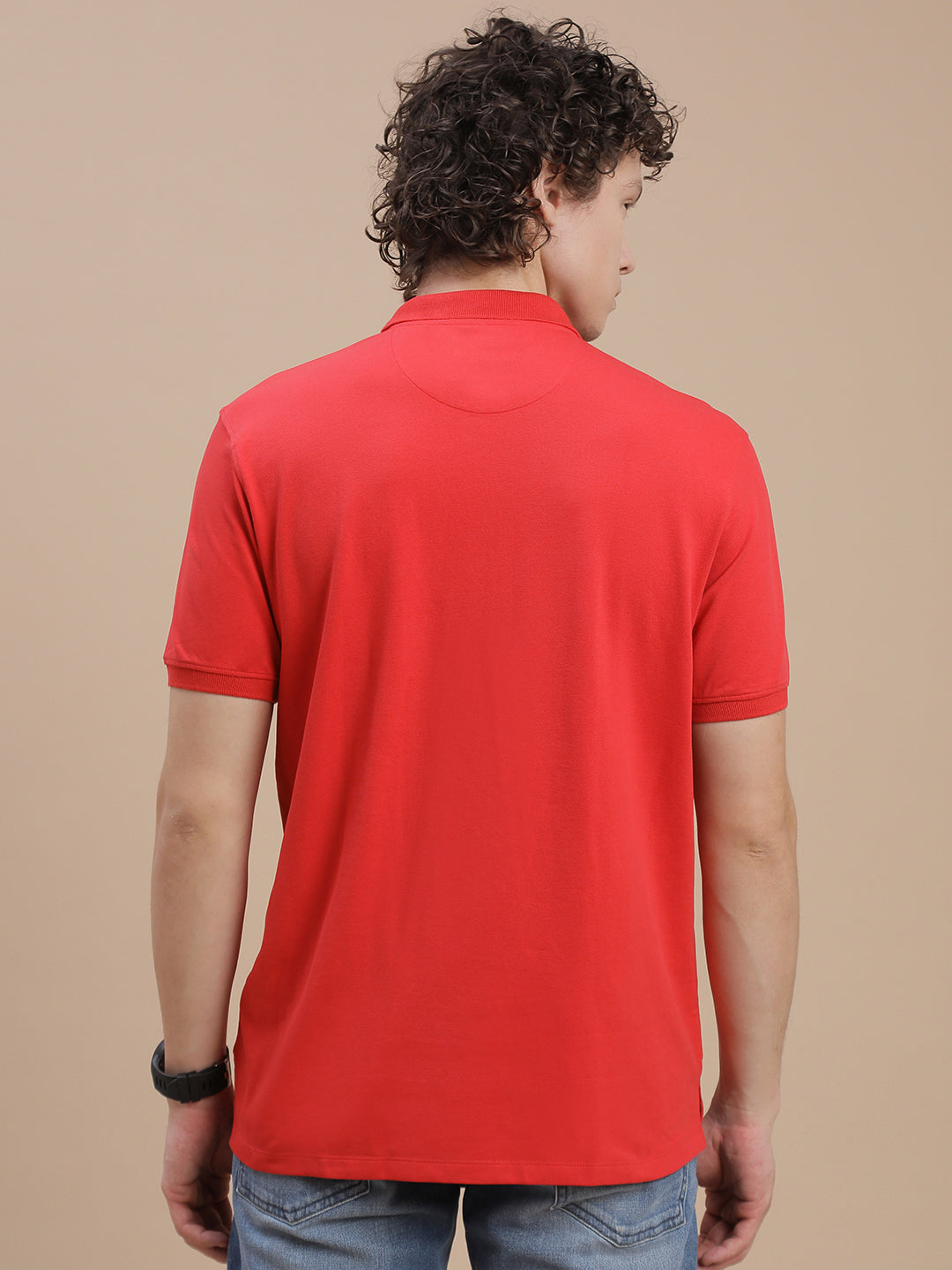Men Red Regular Fit T-Shirt