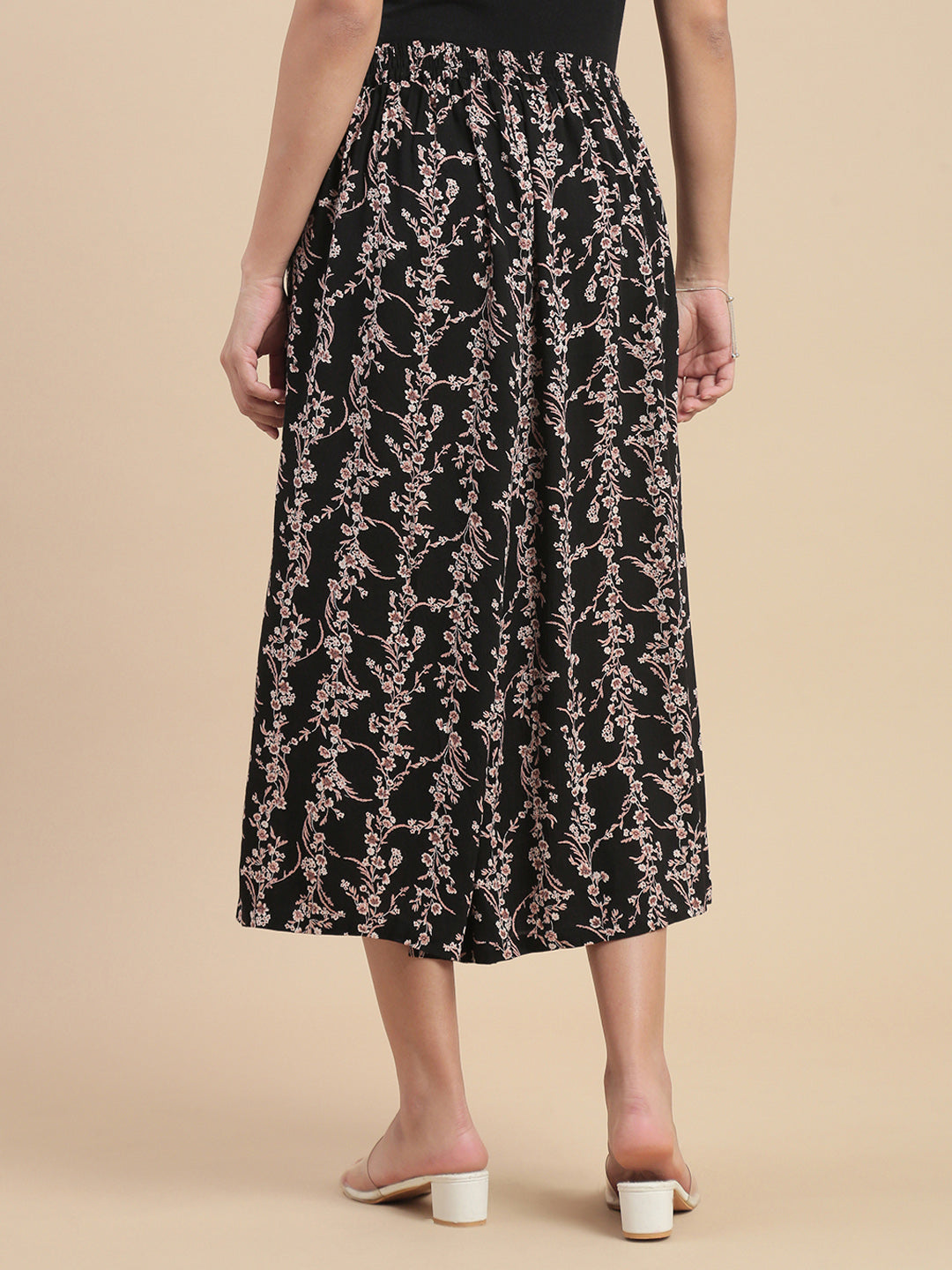 Women Black Casual Culottes