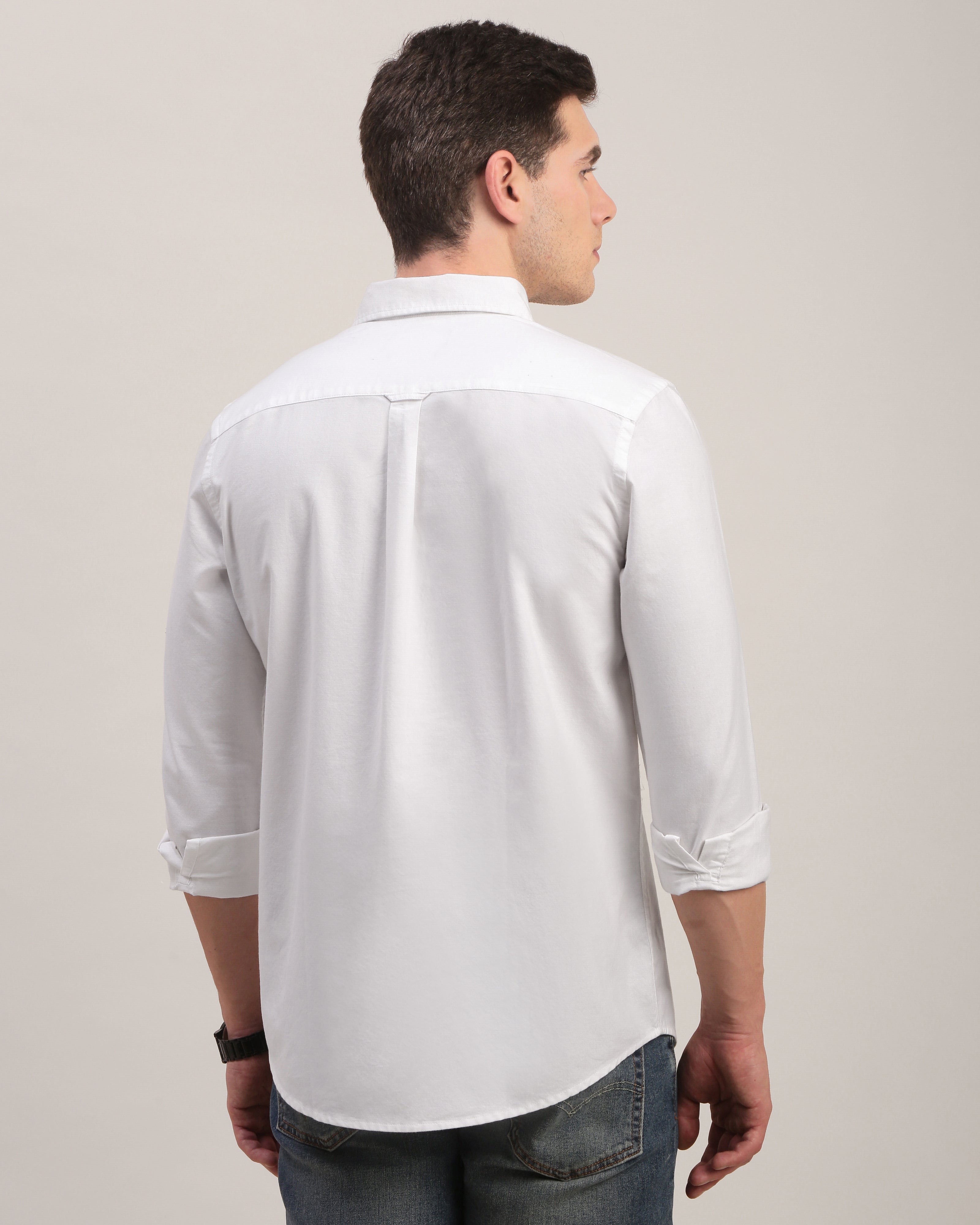Men White Oxford Shirt