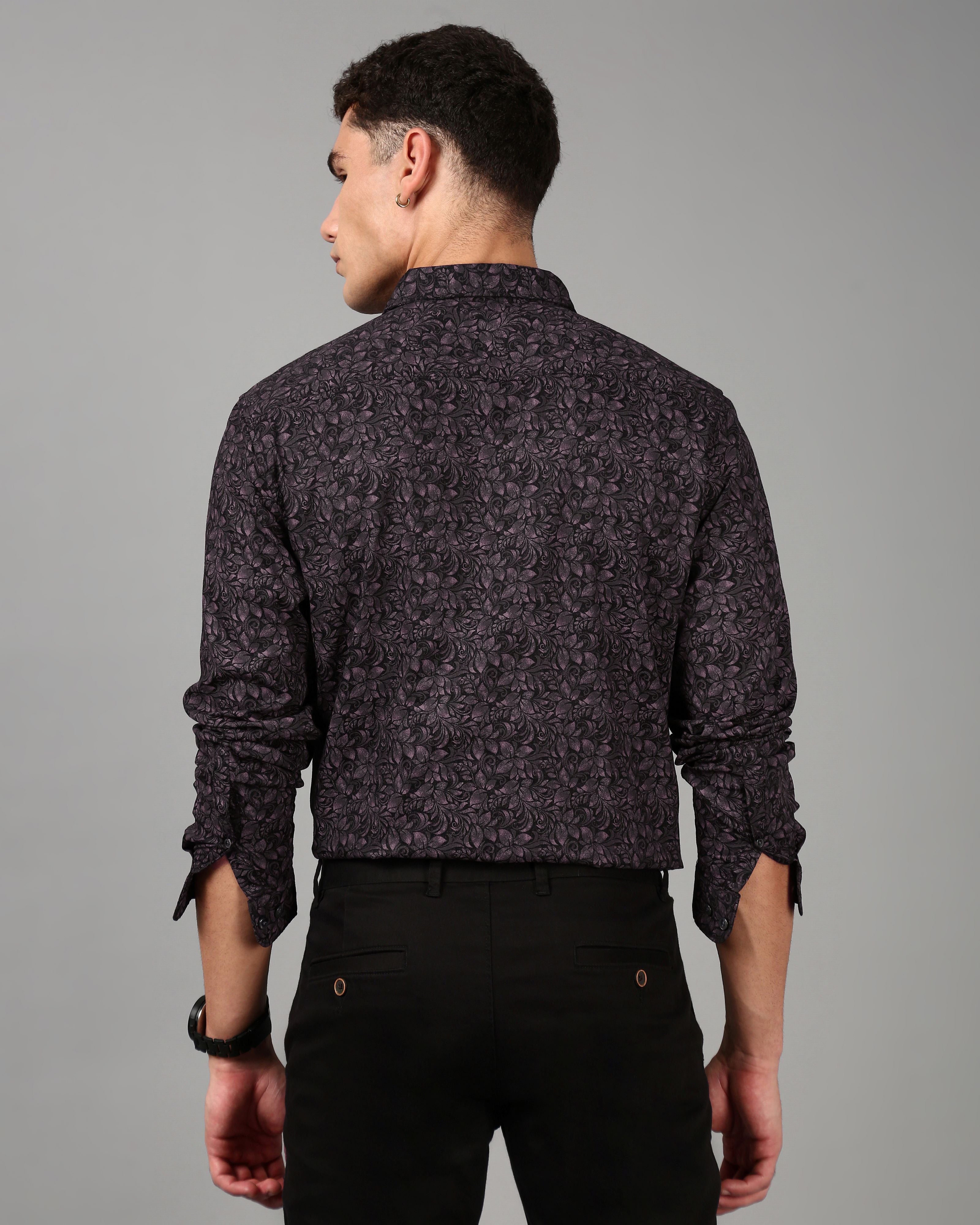 Men Brown Slim Fit Shirt