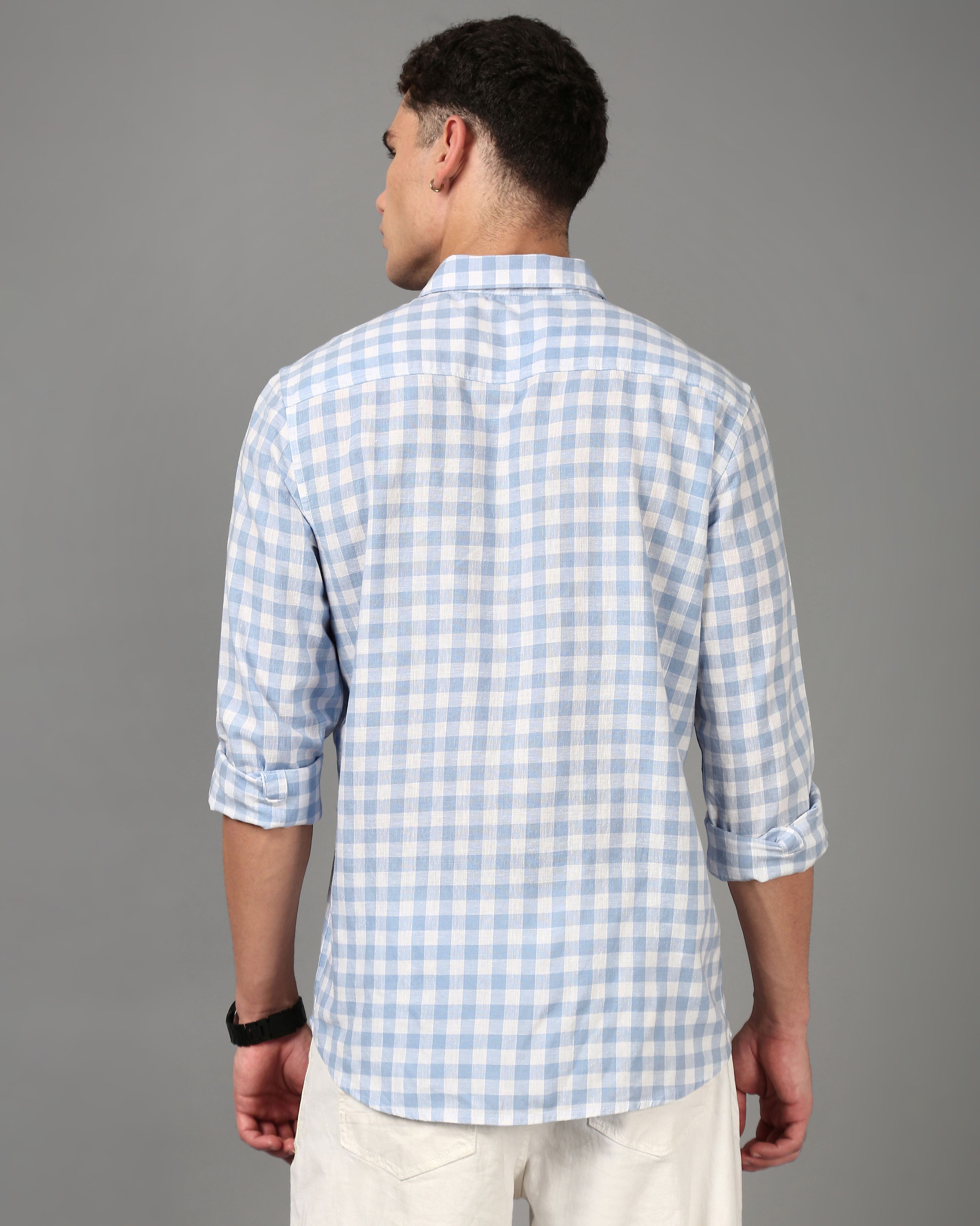 Men Blue Slim Fit Shirt