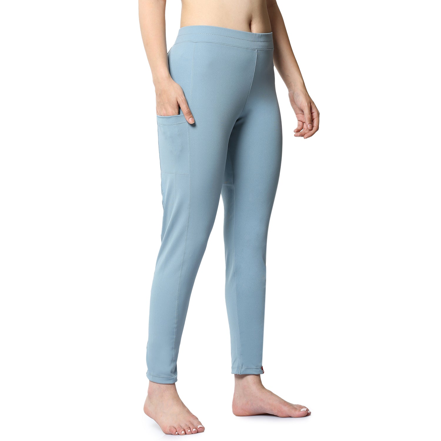 Women Blue Ankle Length Yoga Pant