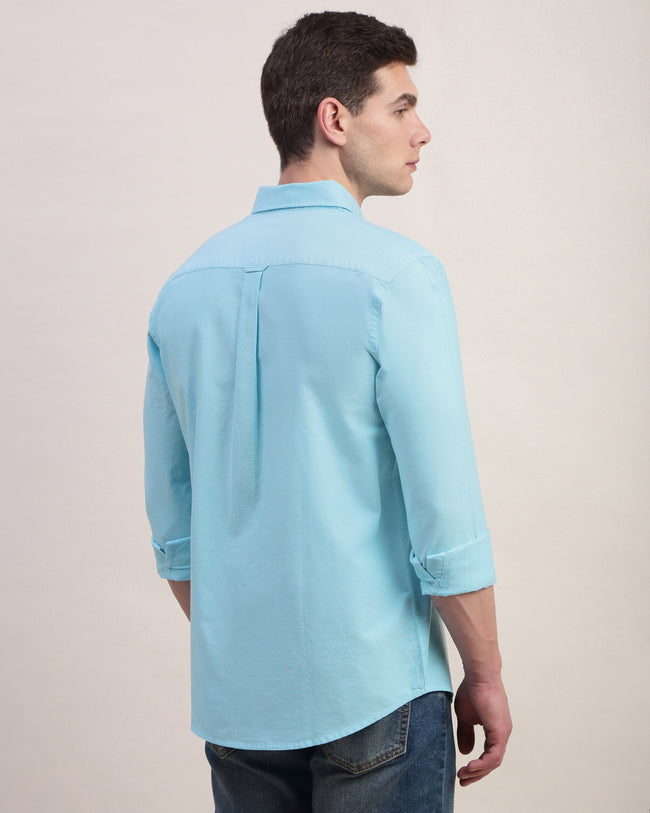 Men Blue Oxford Shirt