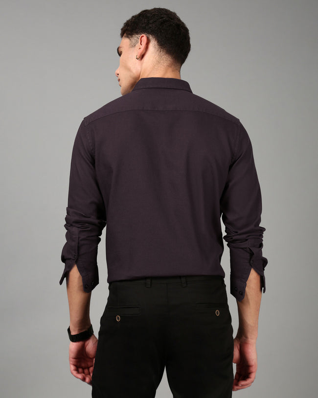 Men Wine Casual Shirt