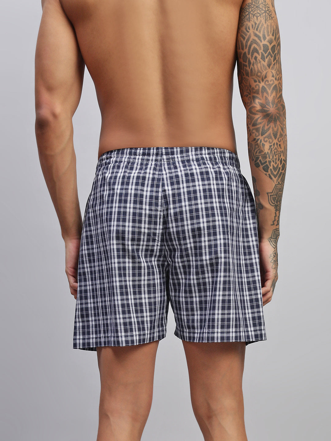 Men Checked Cotton Boxer Shorts