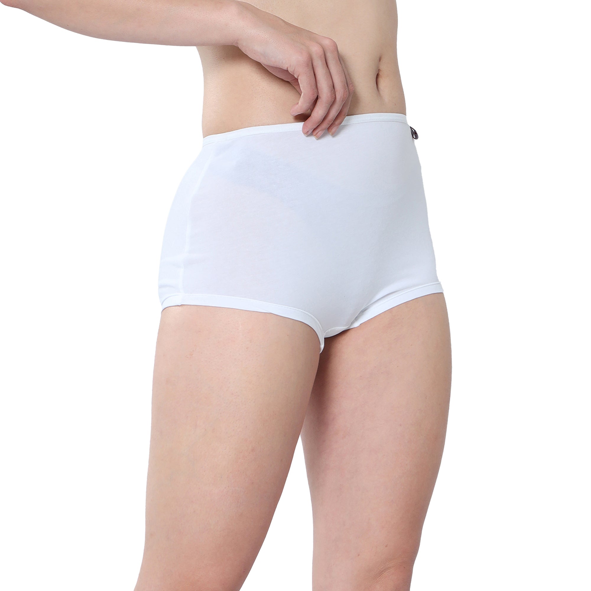Women White Midrise Comfort Boyshorts
