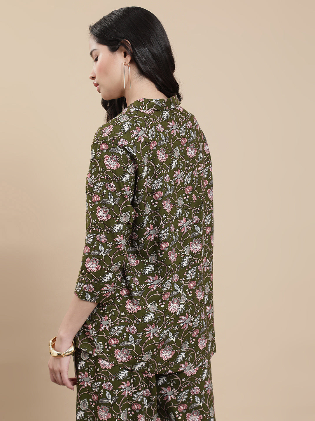 Women Green Festive Top