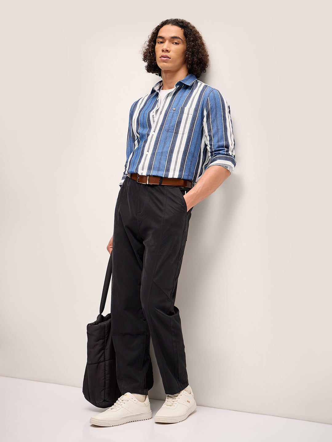 Men Multi-Color Stripe Slim Fit Casual Shirt