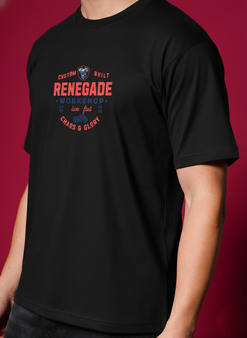 Men Round Neck Cotton T-Shirt