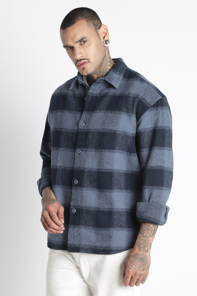 Men Brushed Check Shirt