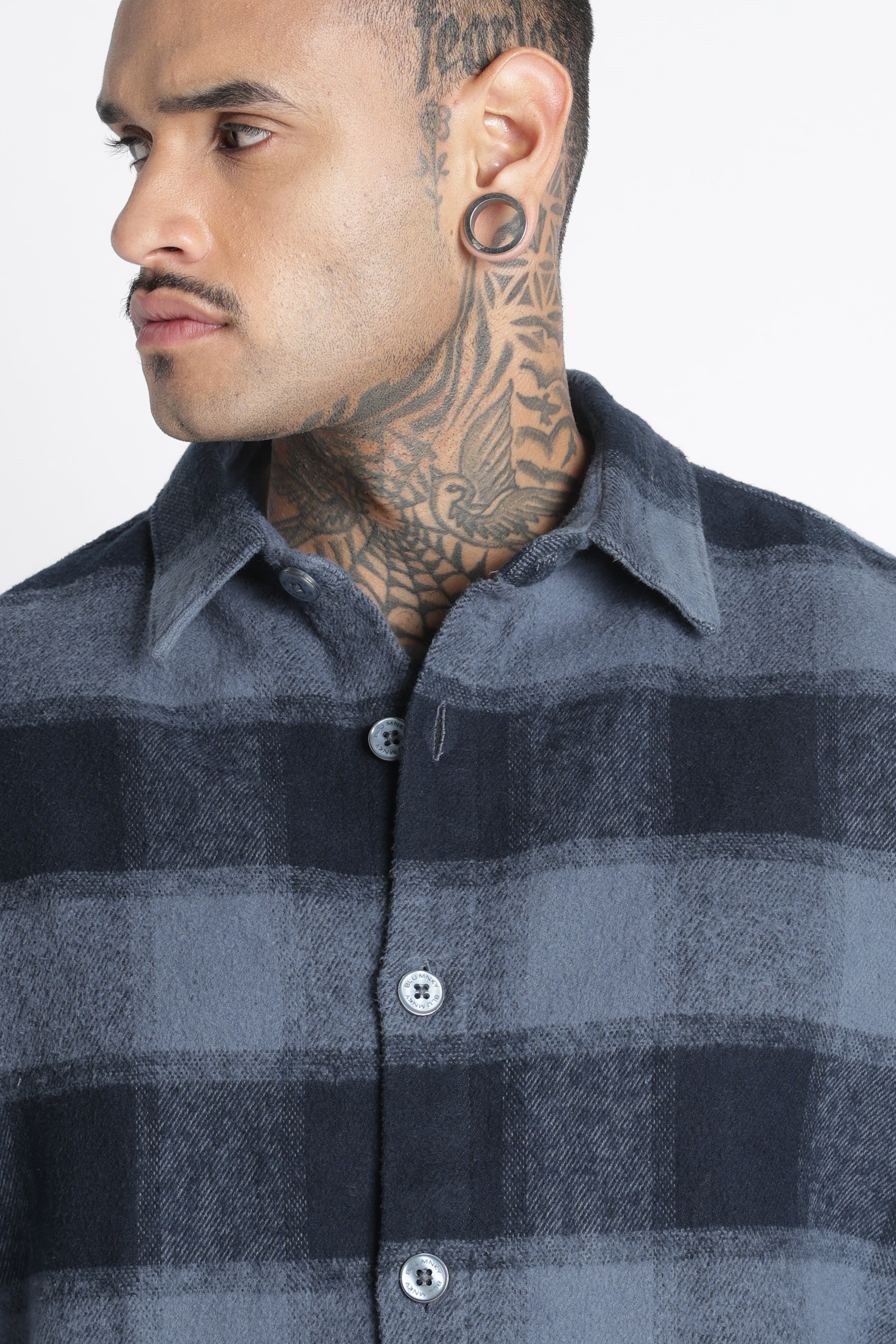 Men Brushed Check Shirt