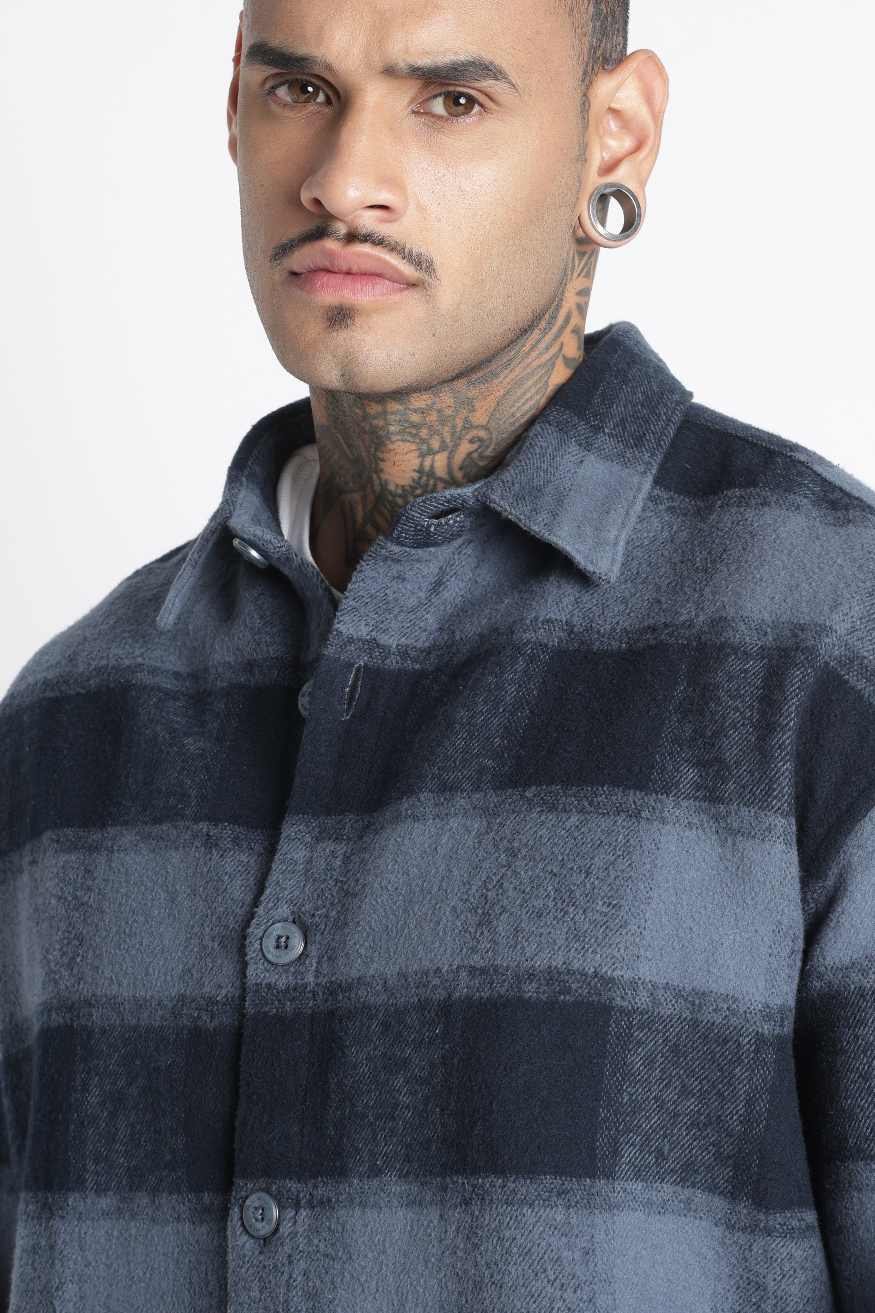 Men Brushed Check Shirt