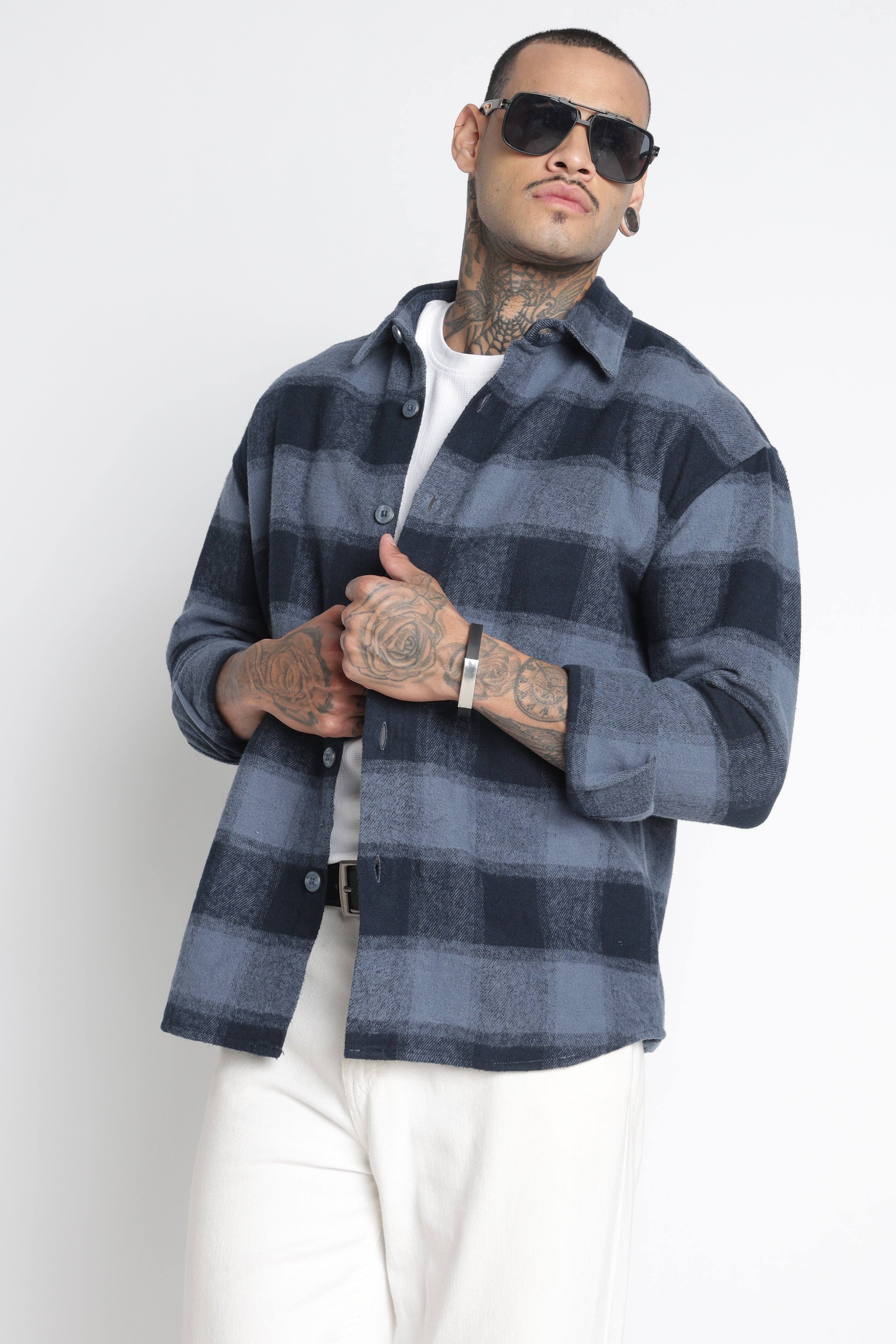 Men Brushed Check Shirt