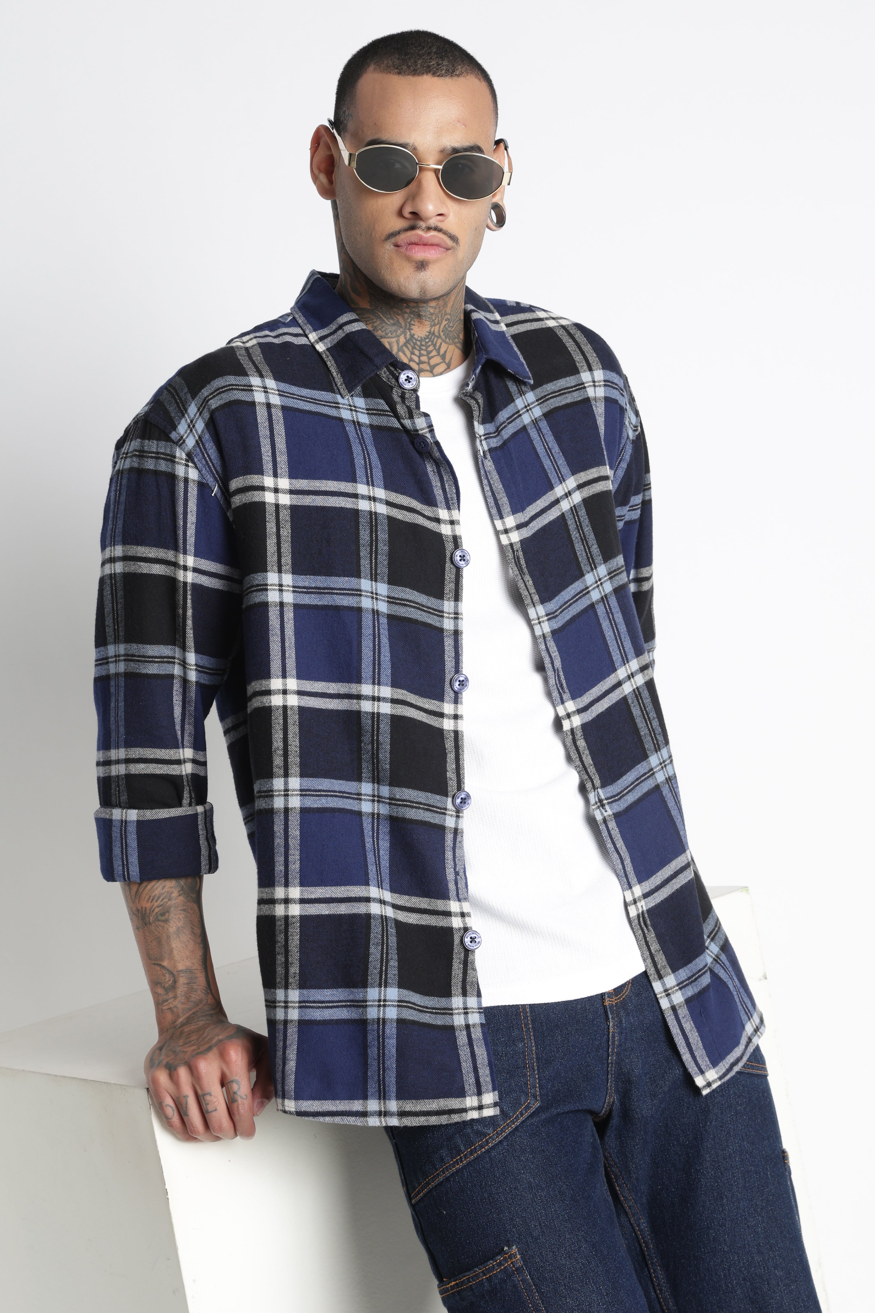 Men Brushed Check Shirt