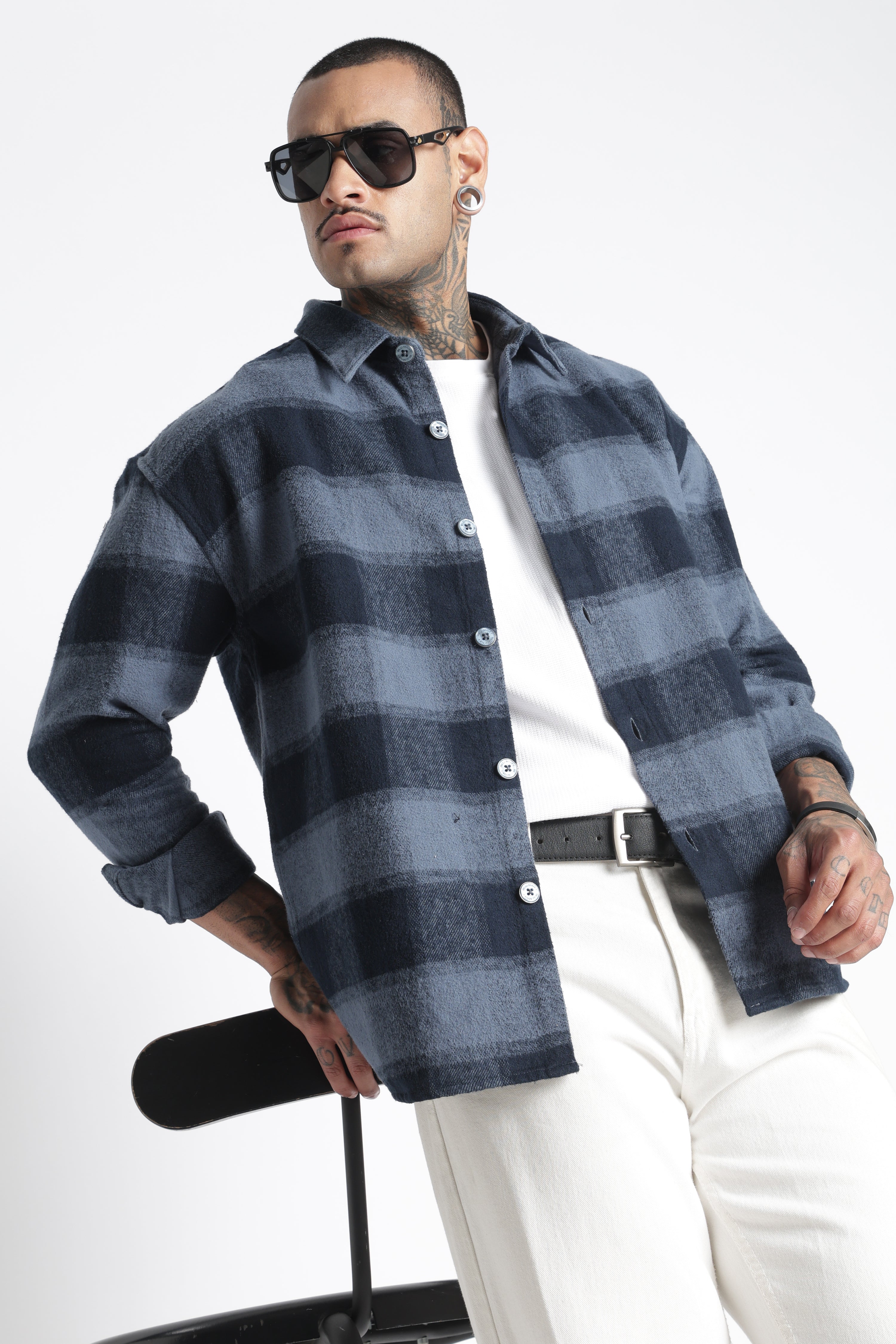 Men Brushed Check Shirt