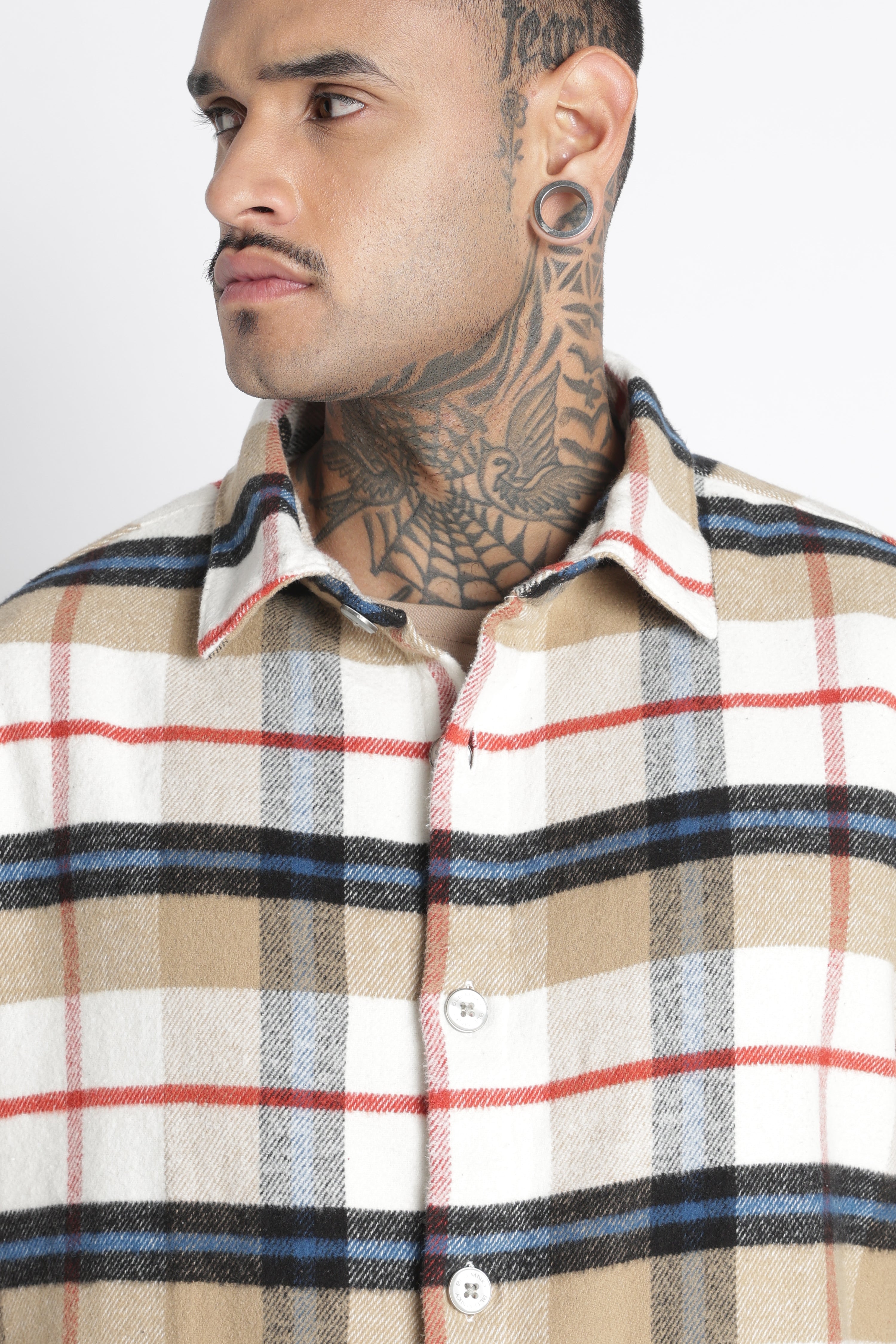 Men Brushed Check Shirt