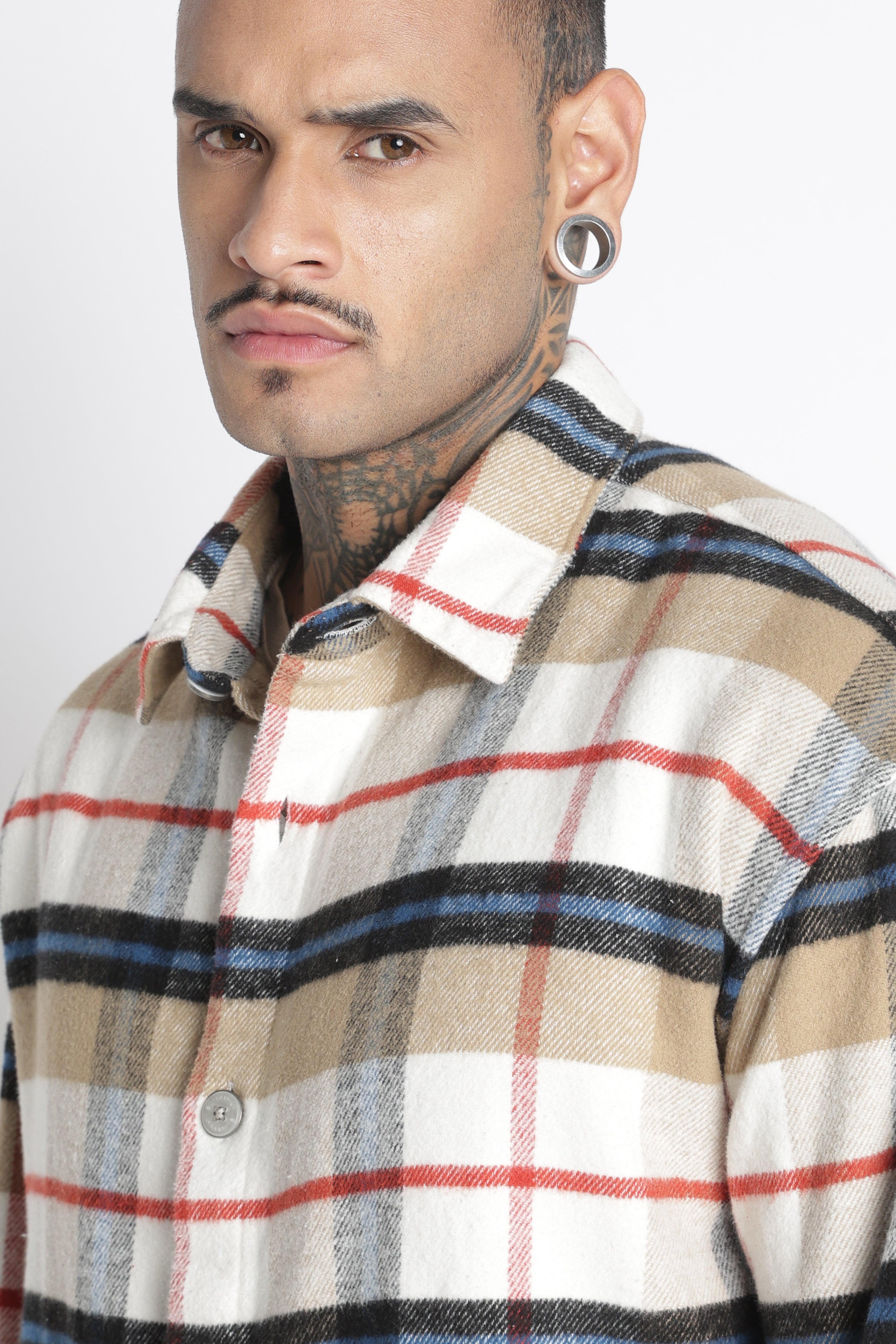 Men Brushed Check Shirt