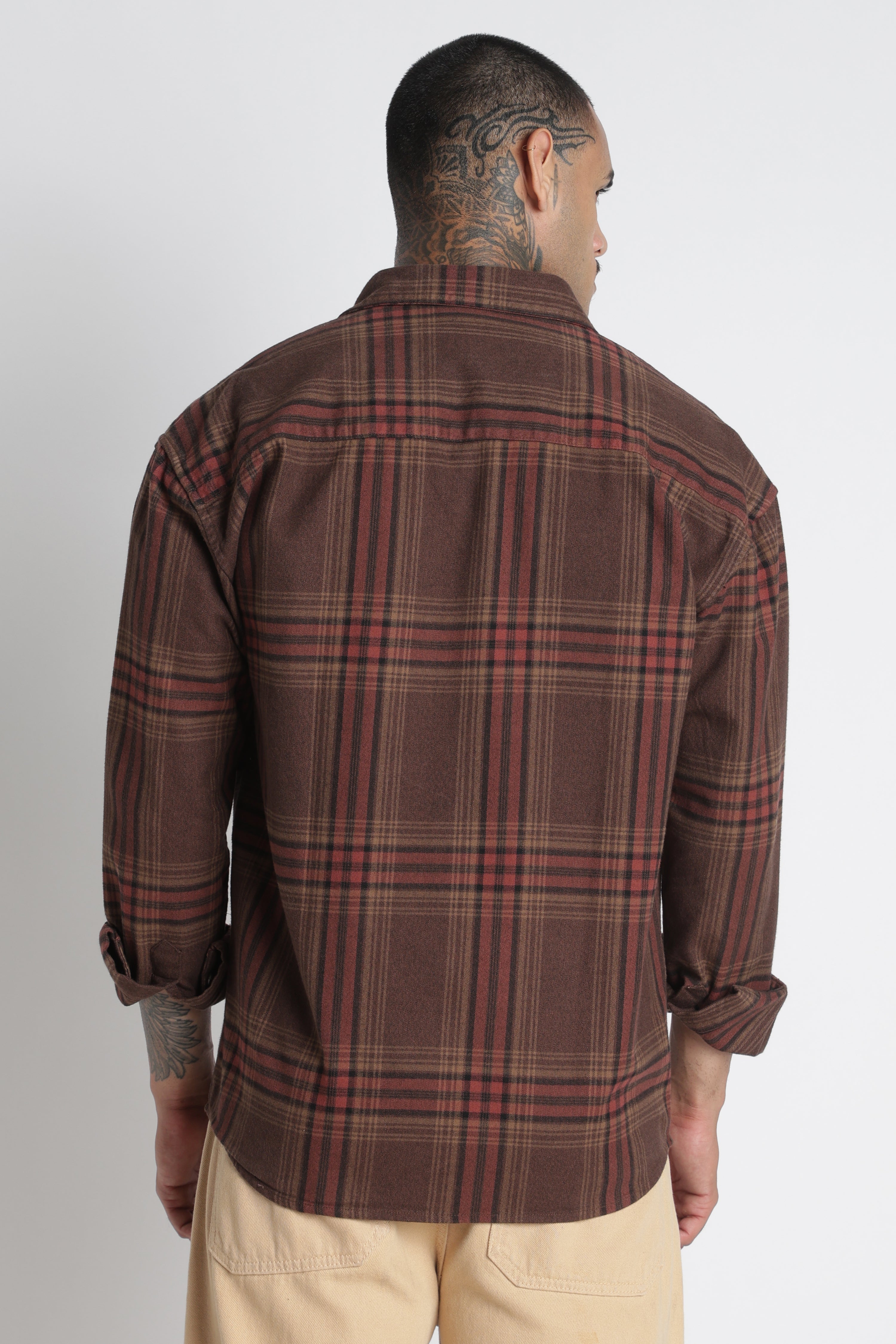 Men Brushed Check Shirt