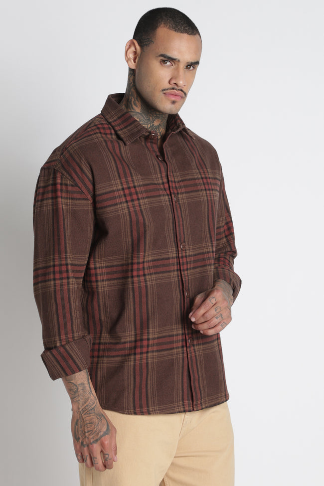 Men Brushed Check Shirt