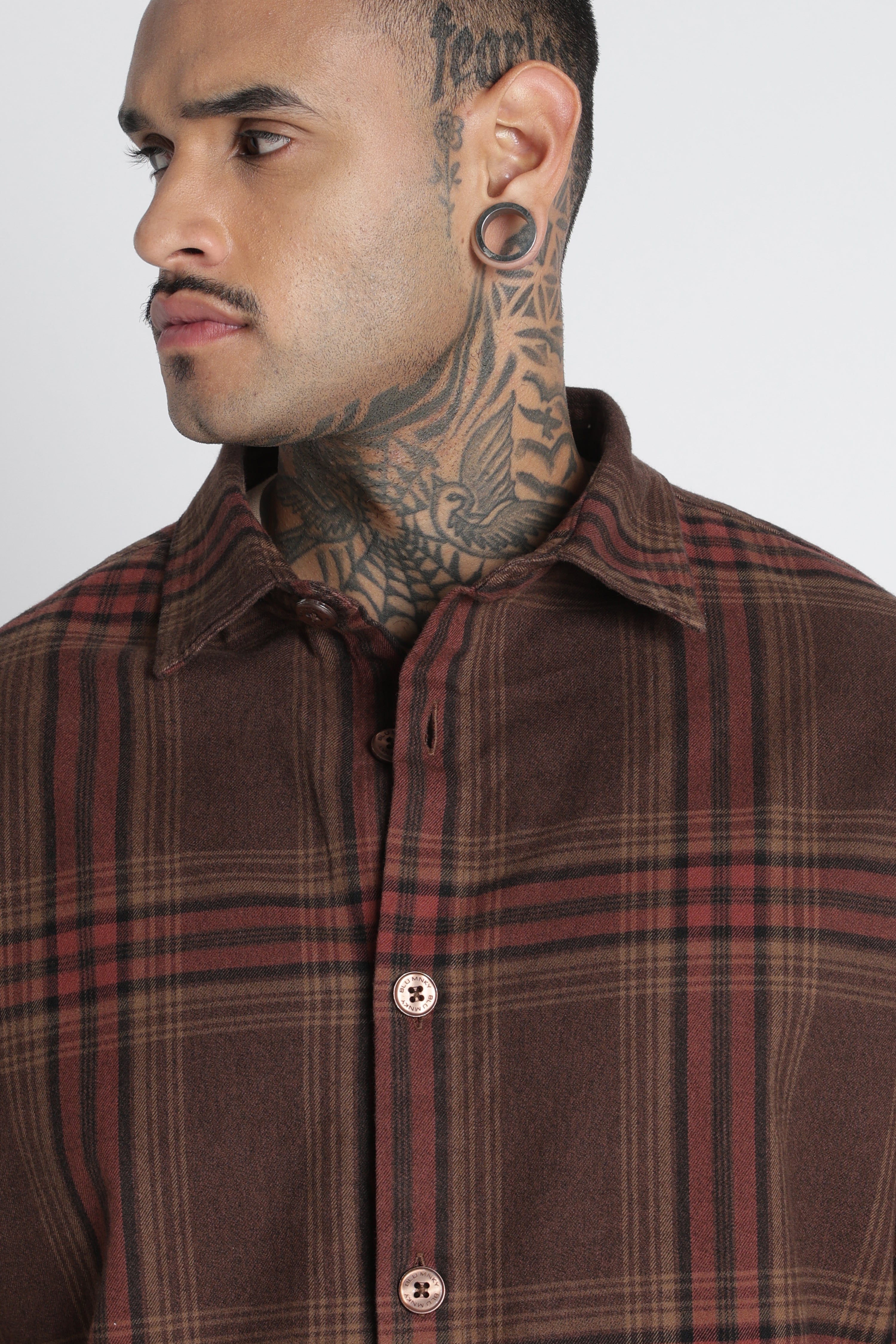 Men Brushed Check Shirt