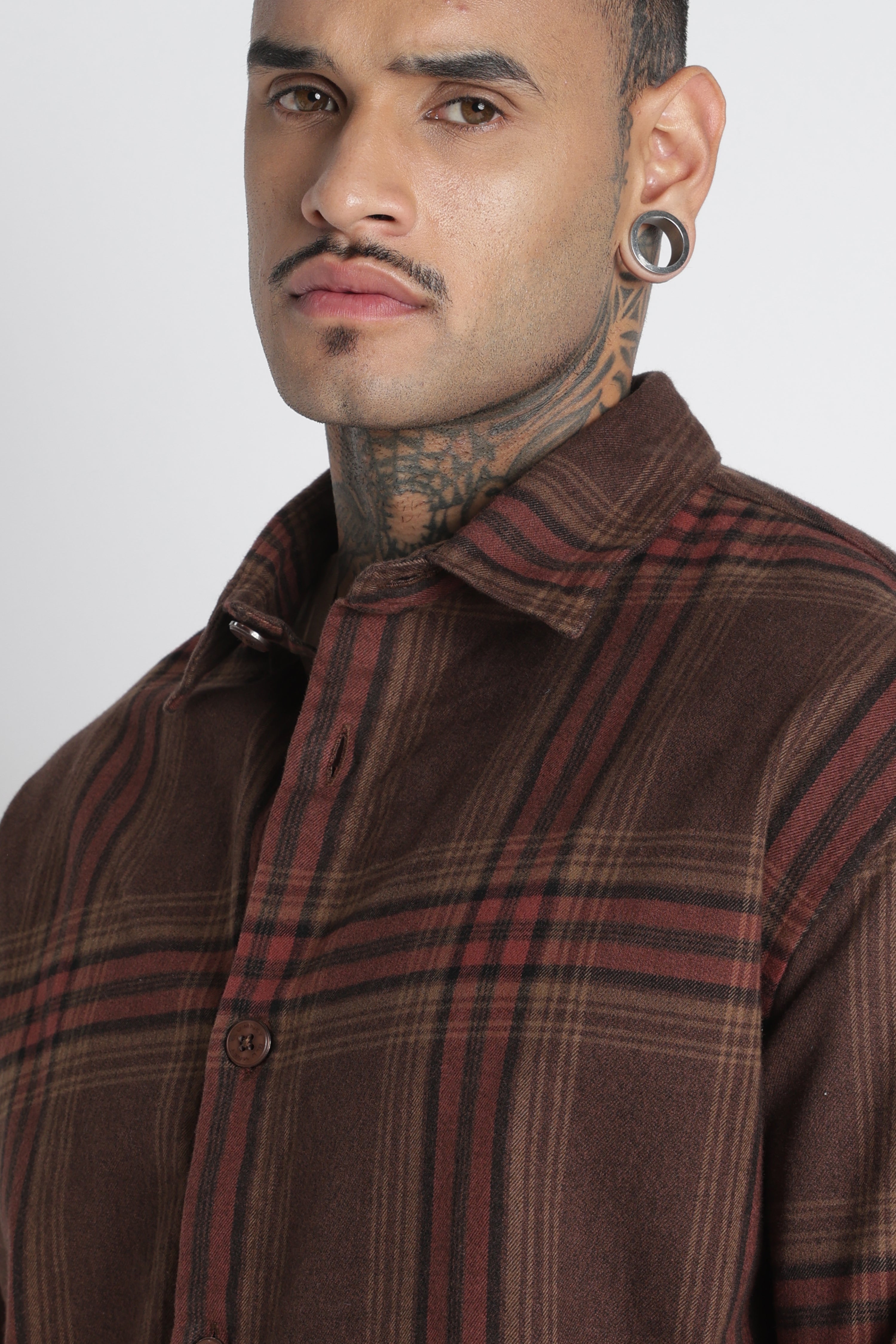 Men Brushed Check Shirt