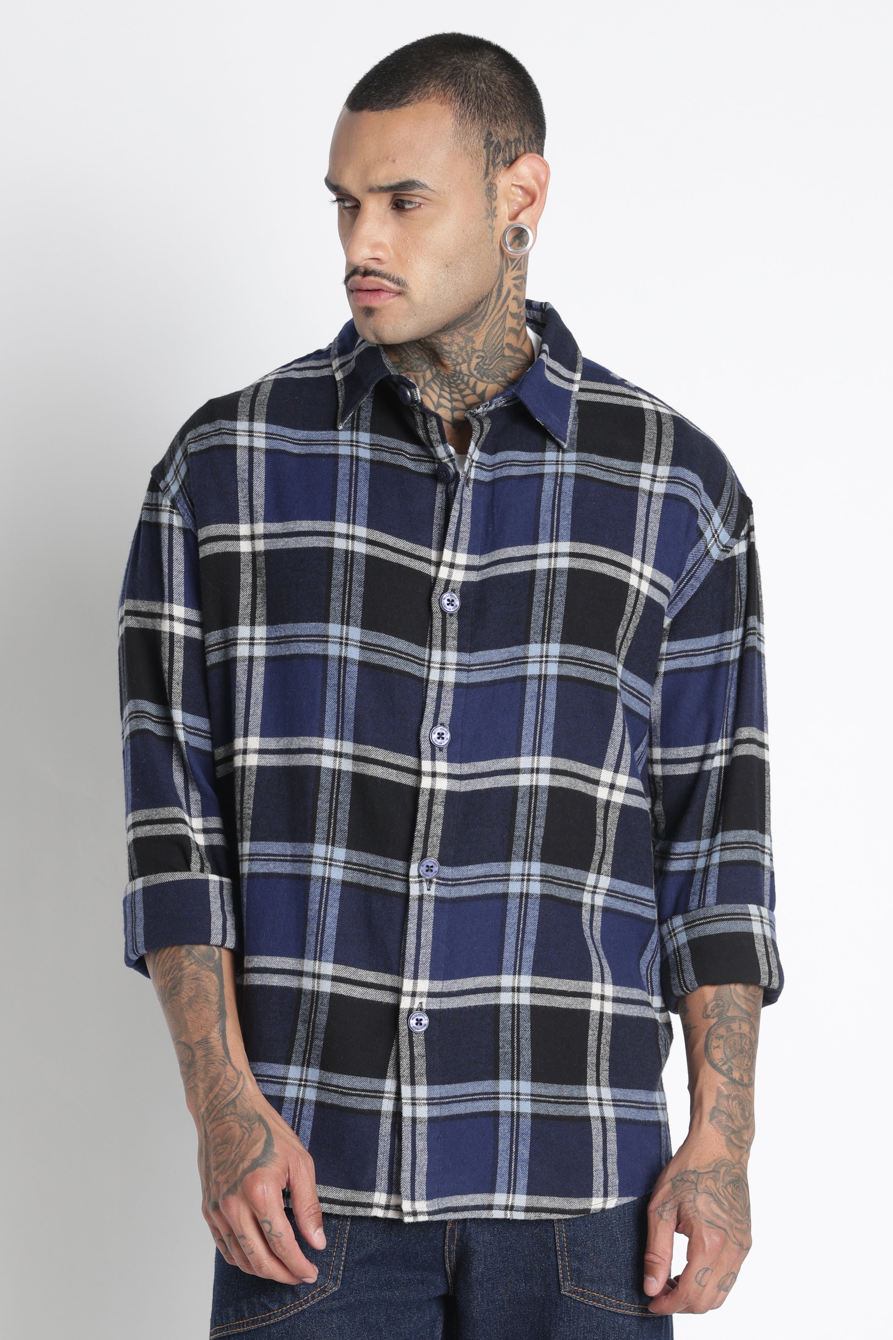 Men Brushed Check Shirt