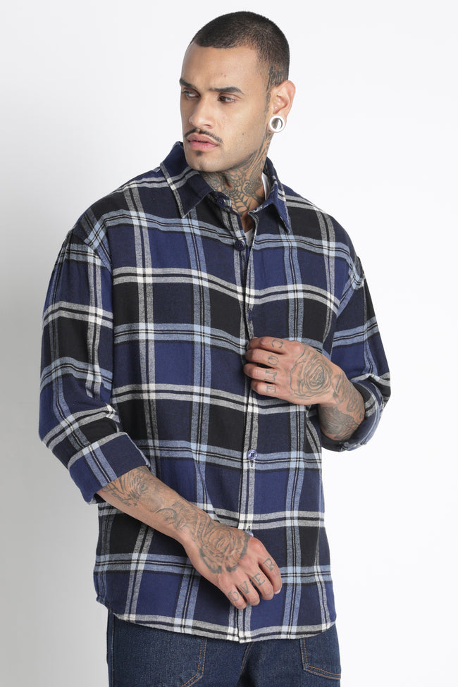 Men Brushed Check Shirt