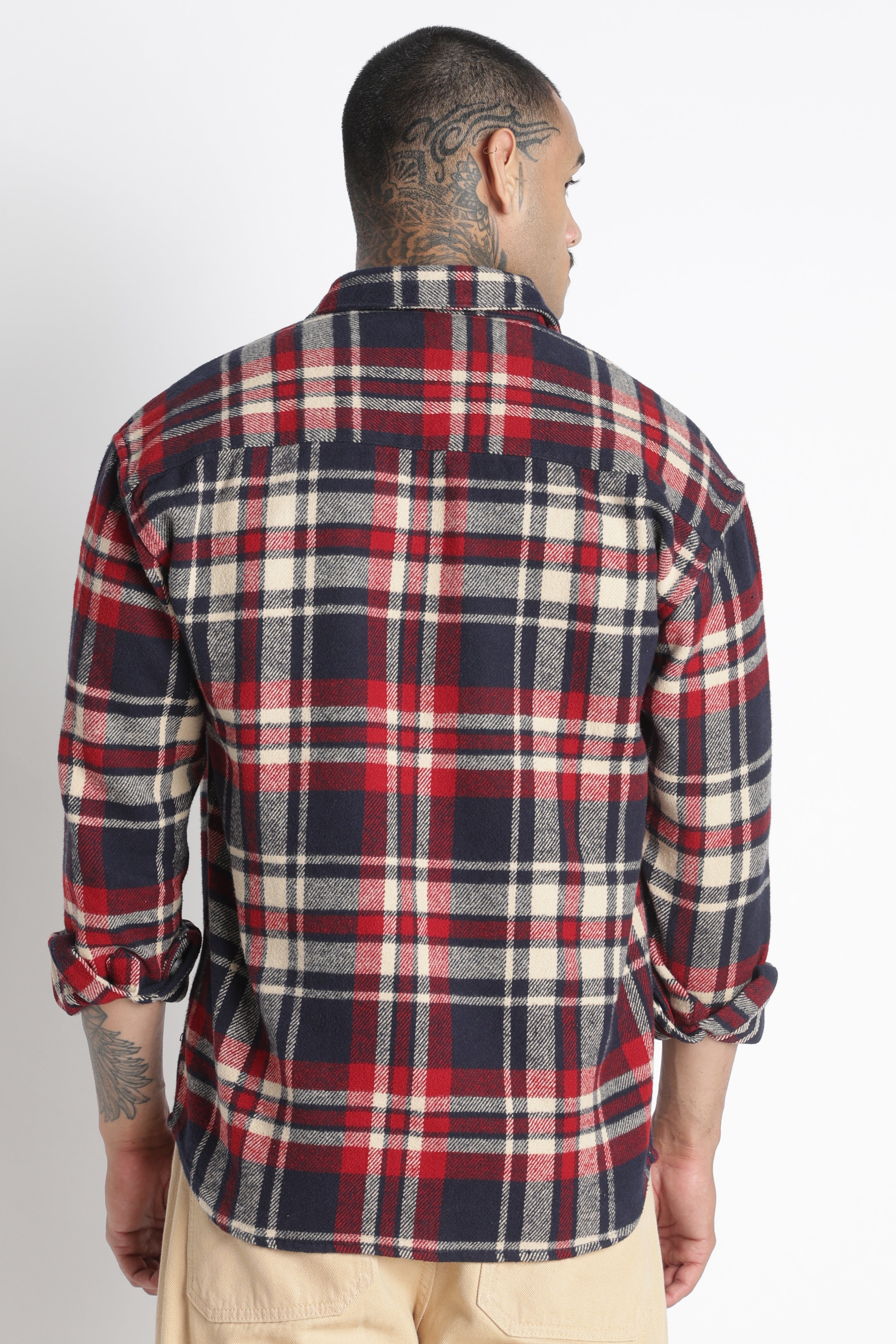 Men Brushed Check Shirt