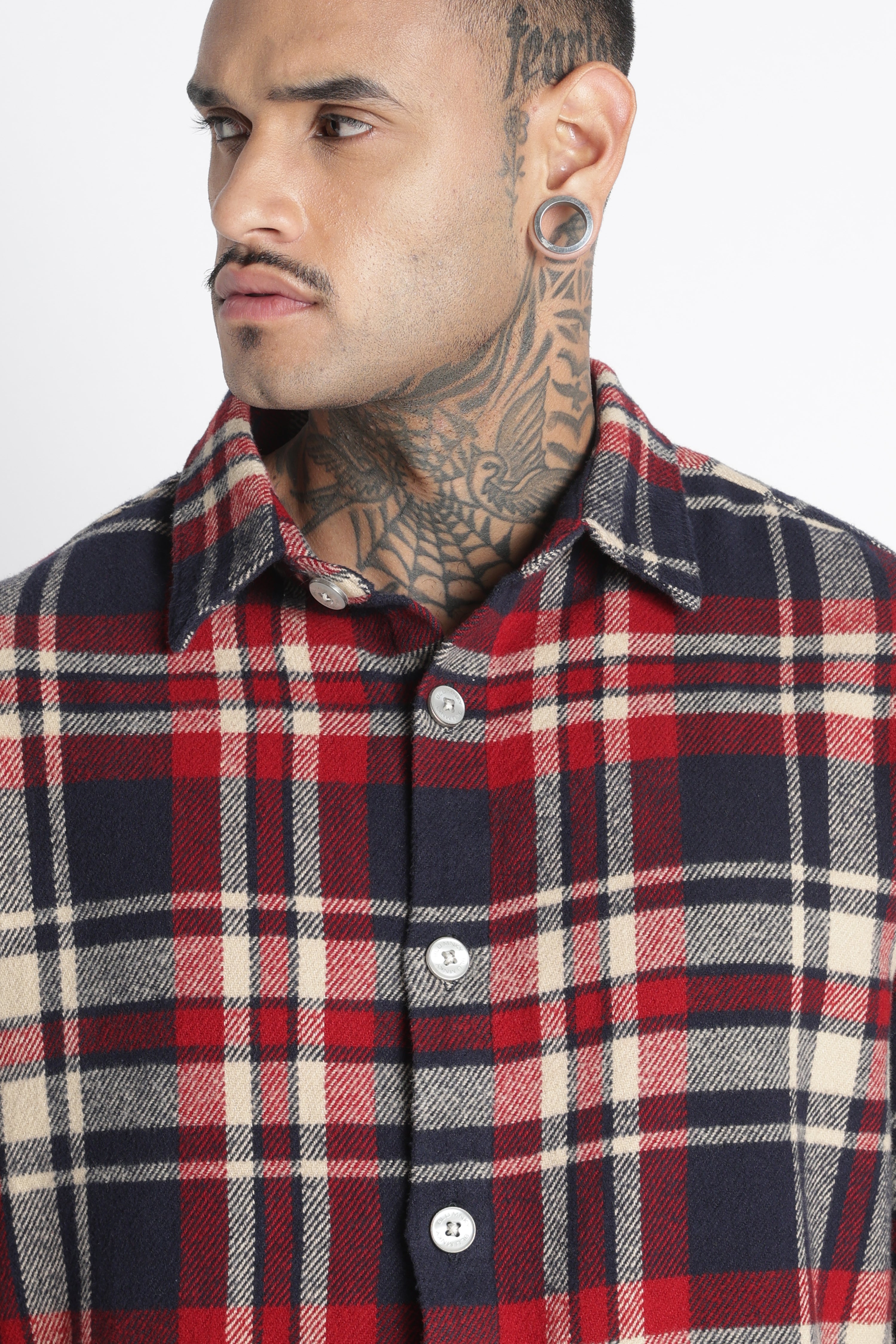Men Brushed Check Shirt