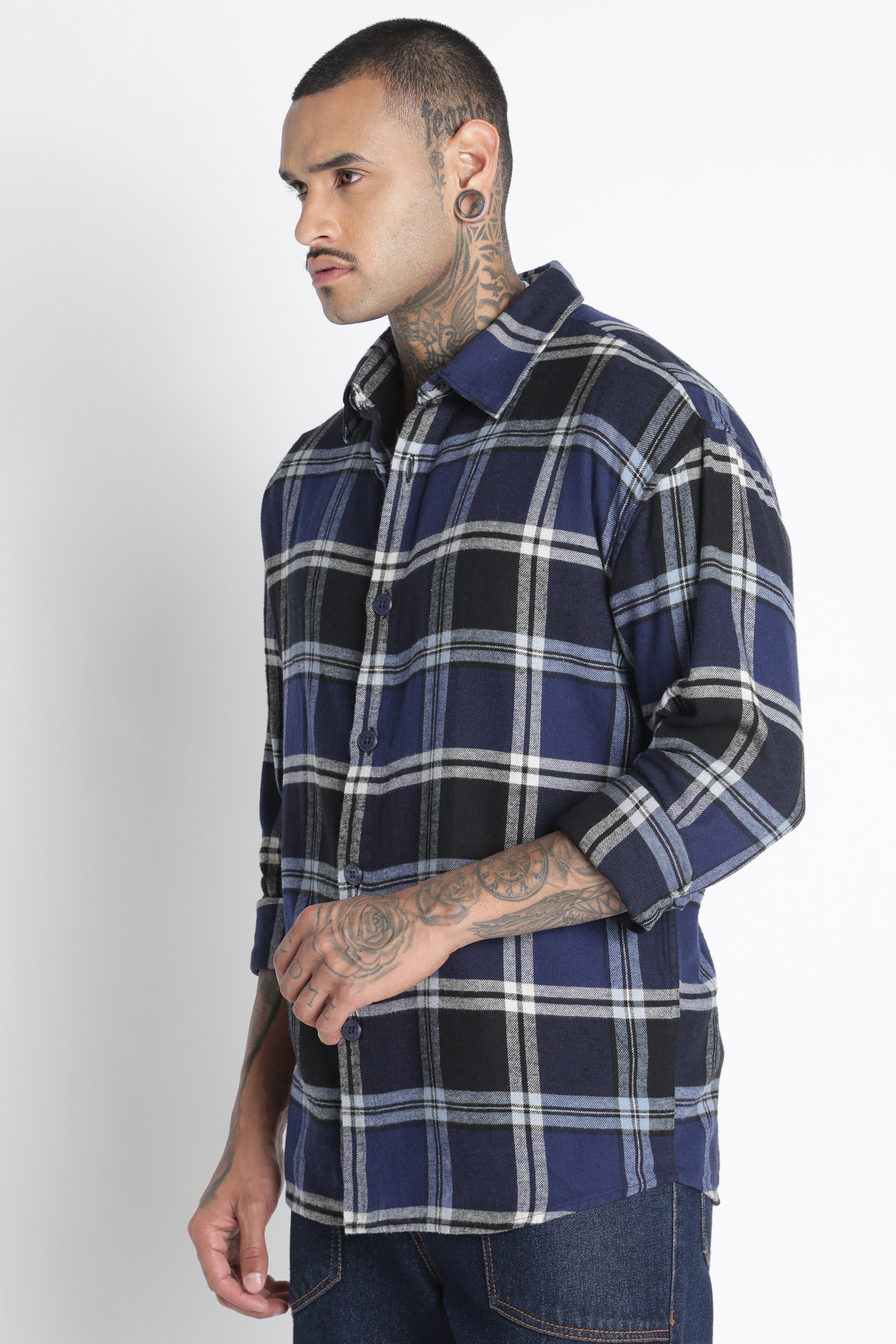 Men Brushed Check Shirt