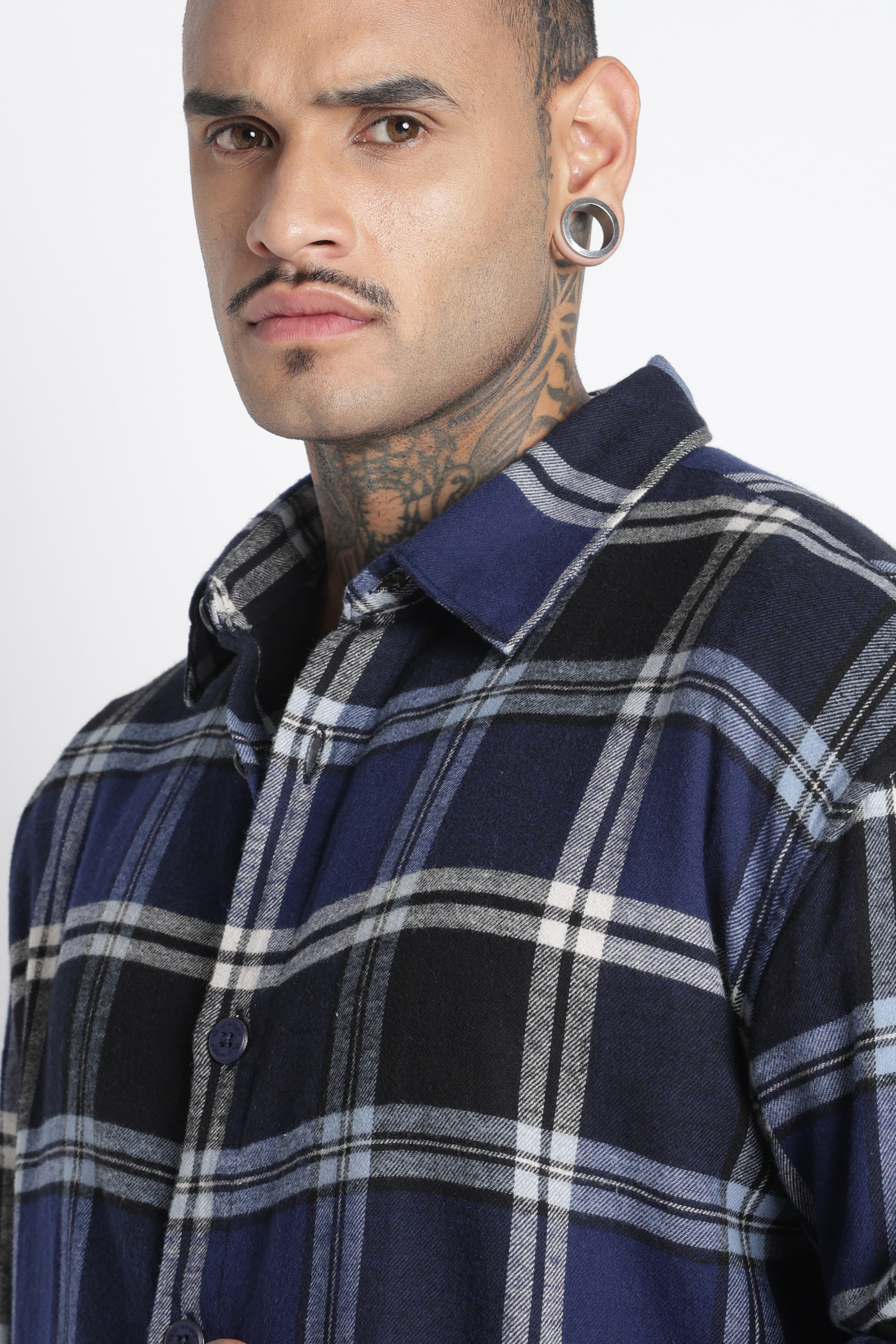 Men Brushed Check Shirt
