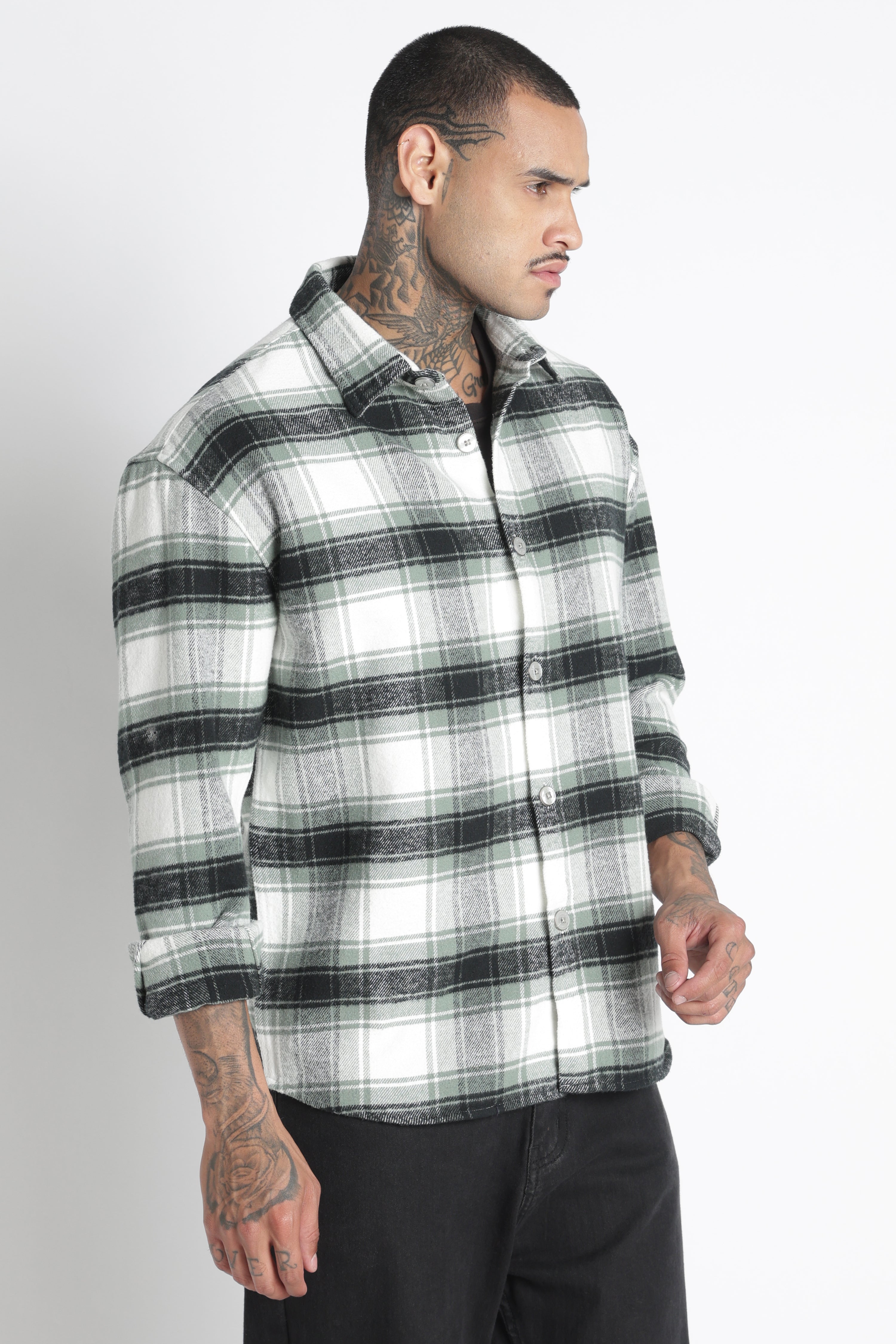 Men Brushed Check Shirt