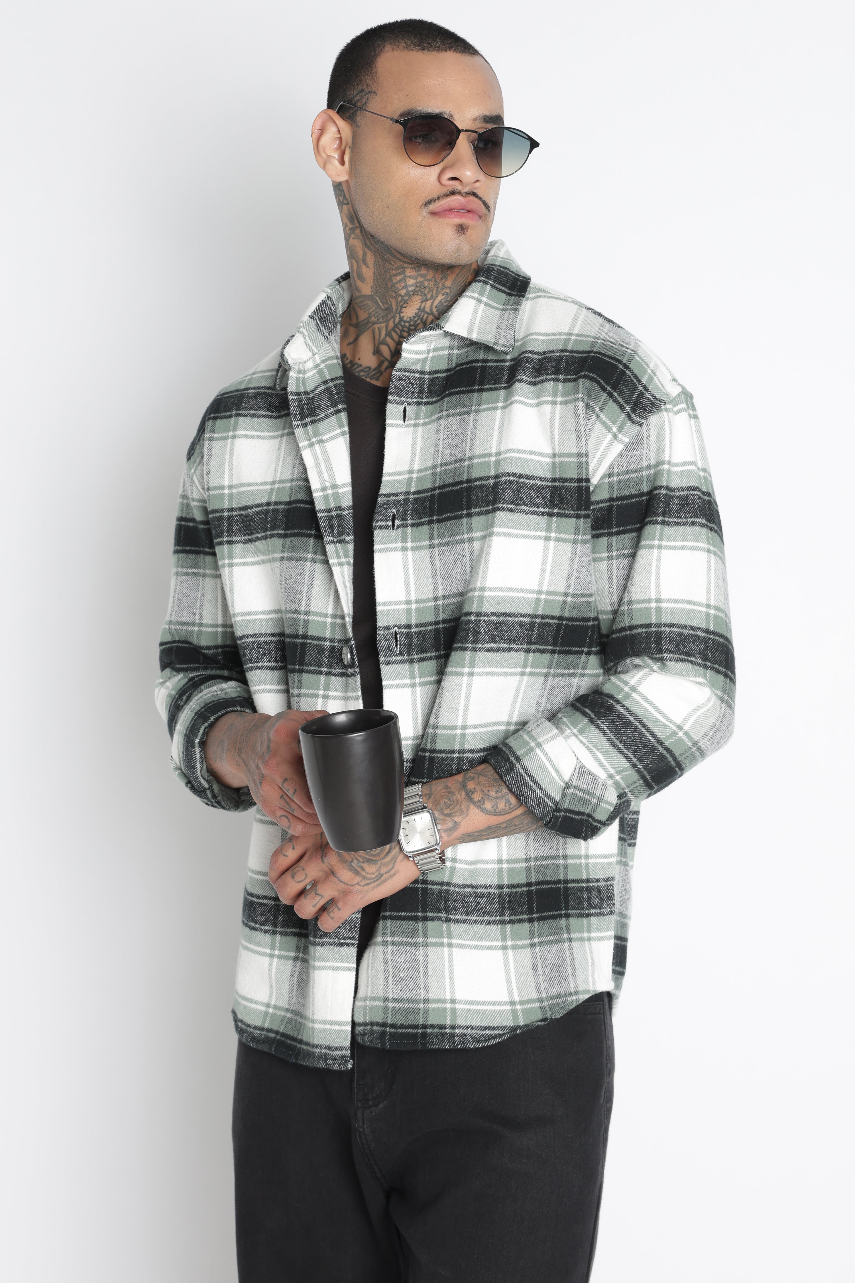 Men Brushed Check Shirt