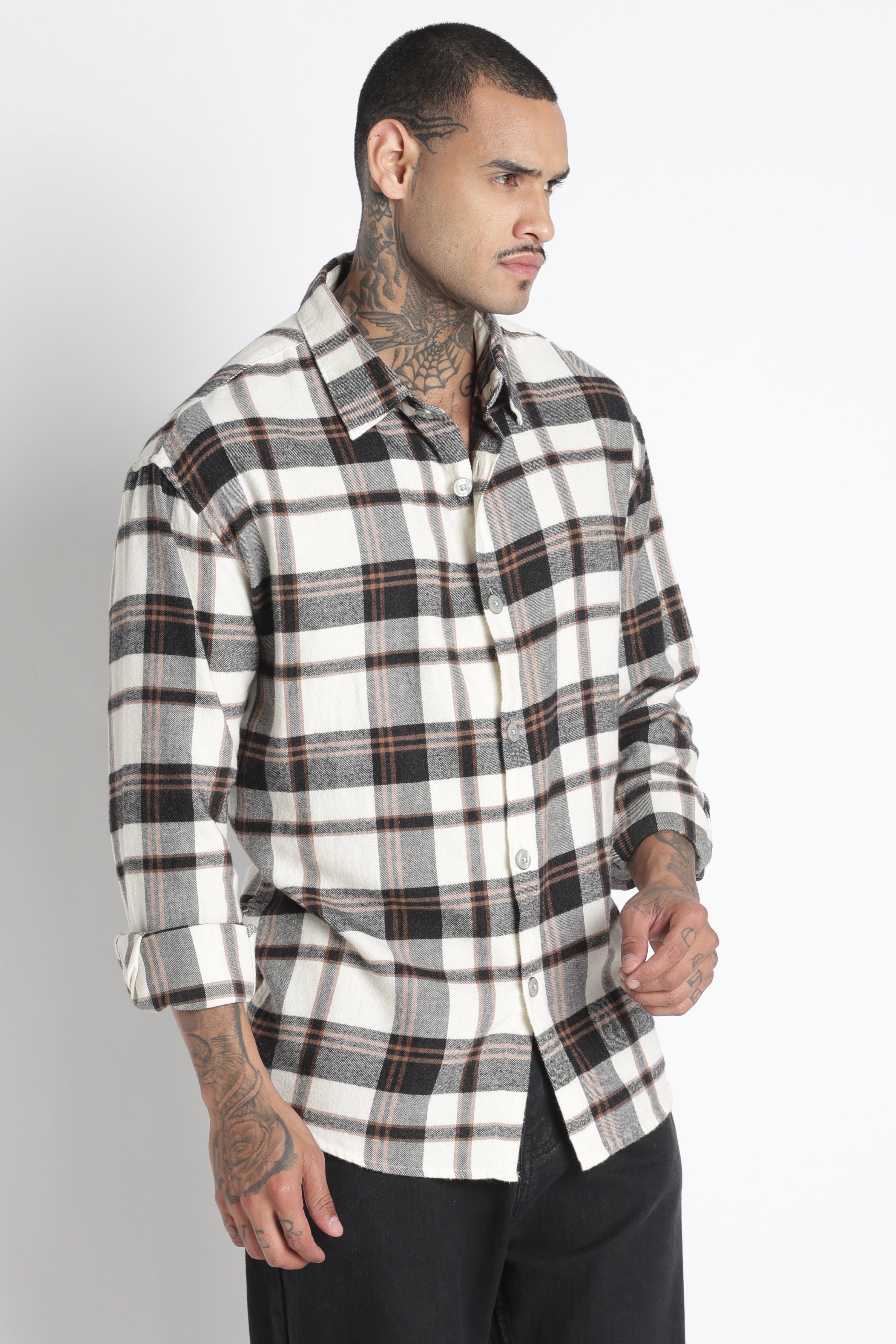 Men Brushed Check Shirt