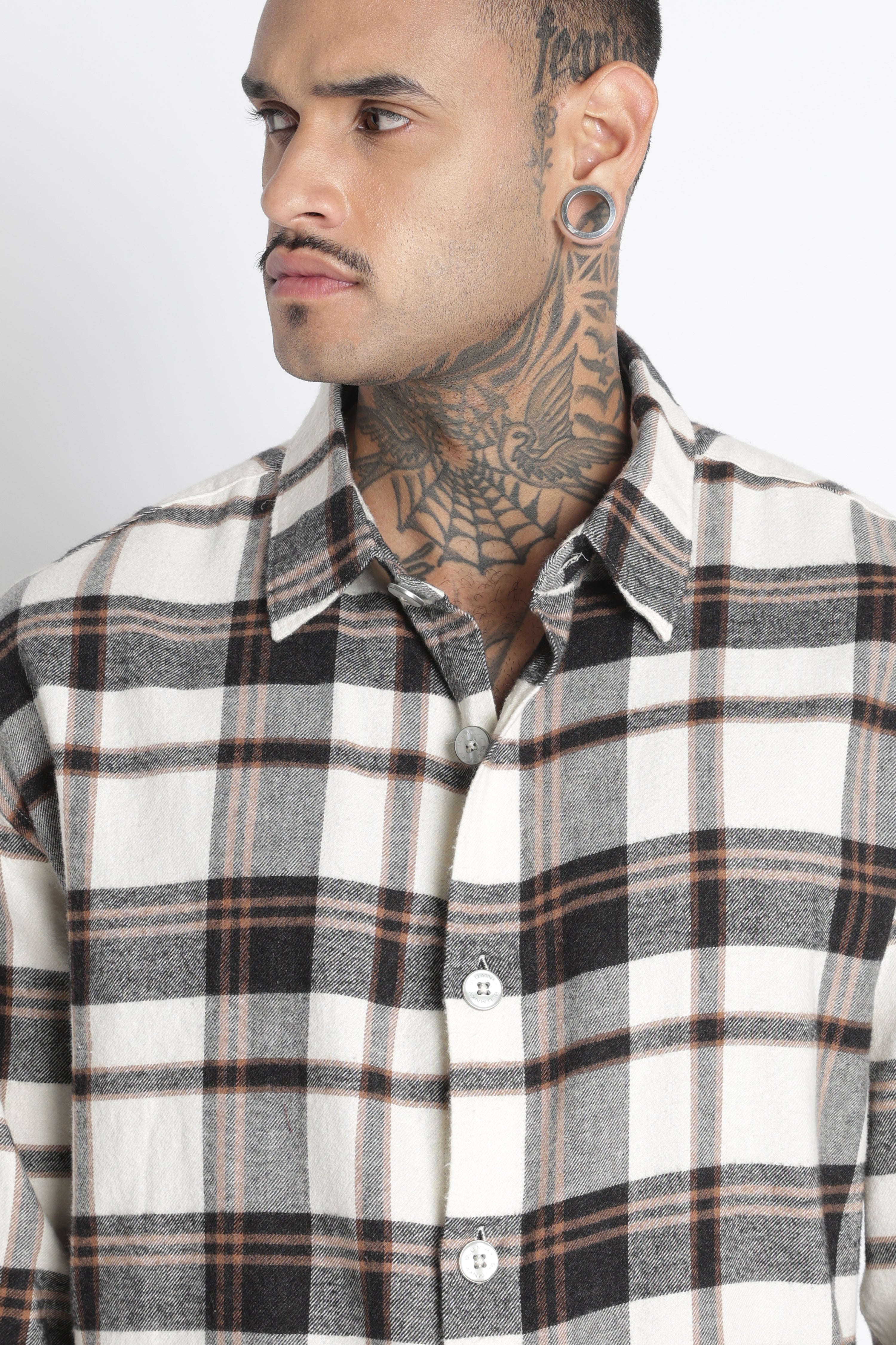 Men Brushed Check Shirt