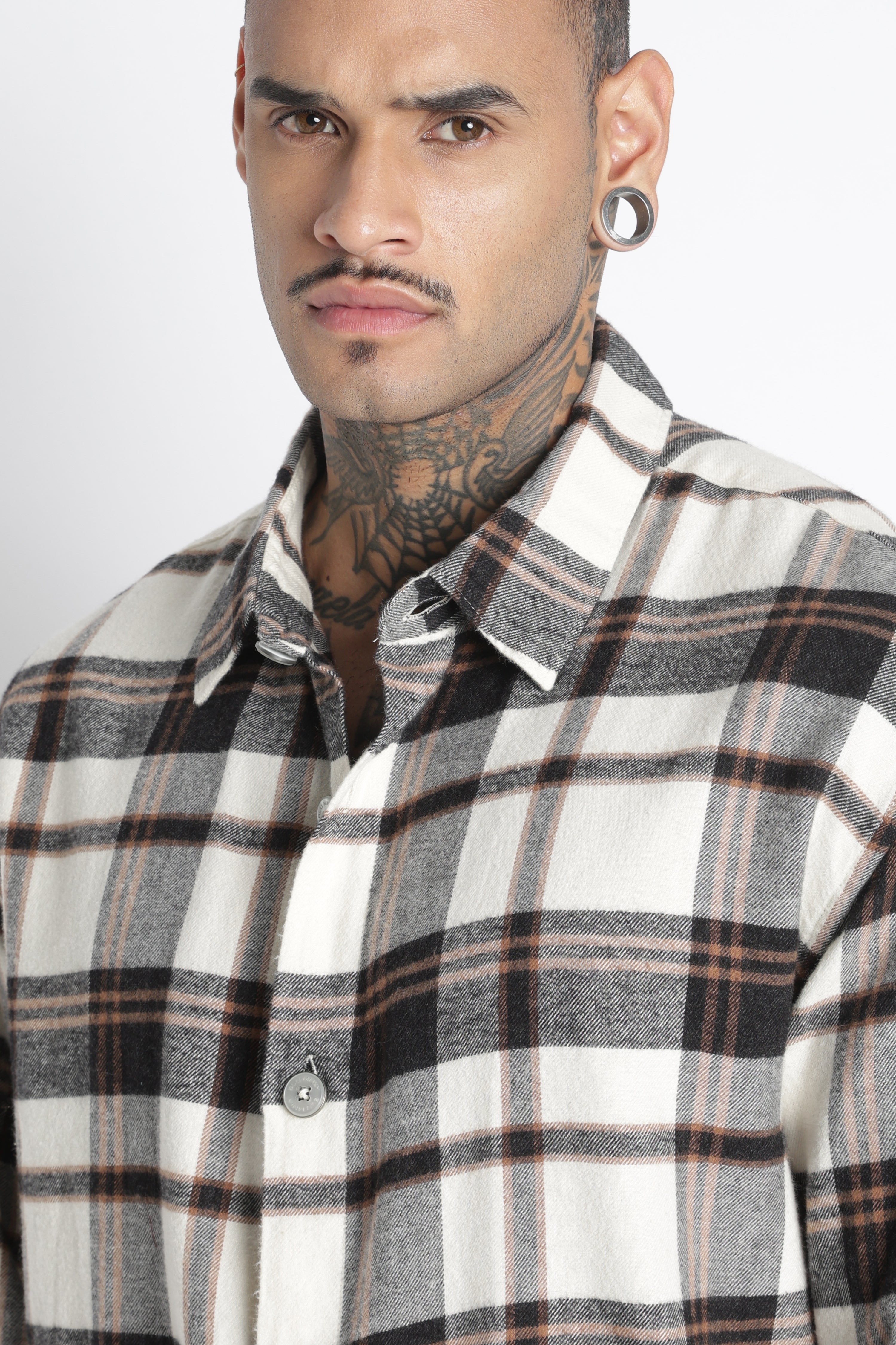 Men Brushed Check Shirt