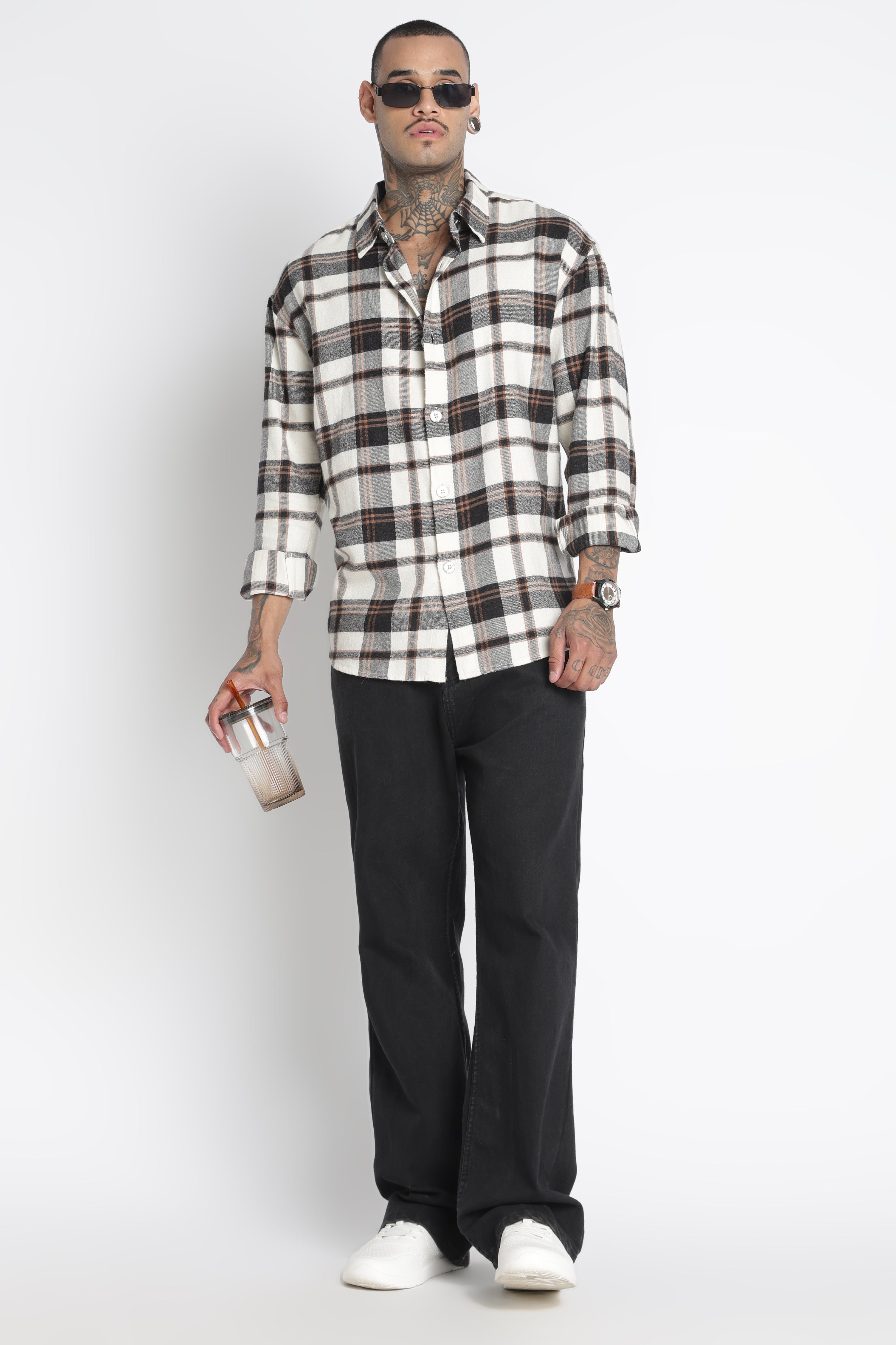 Men Brushed Check Shirt