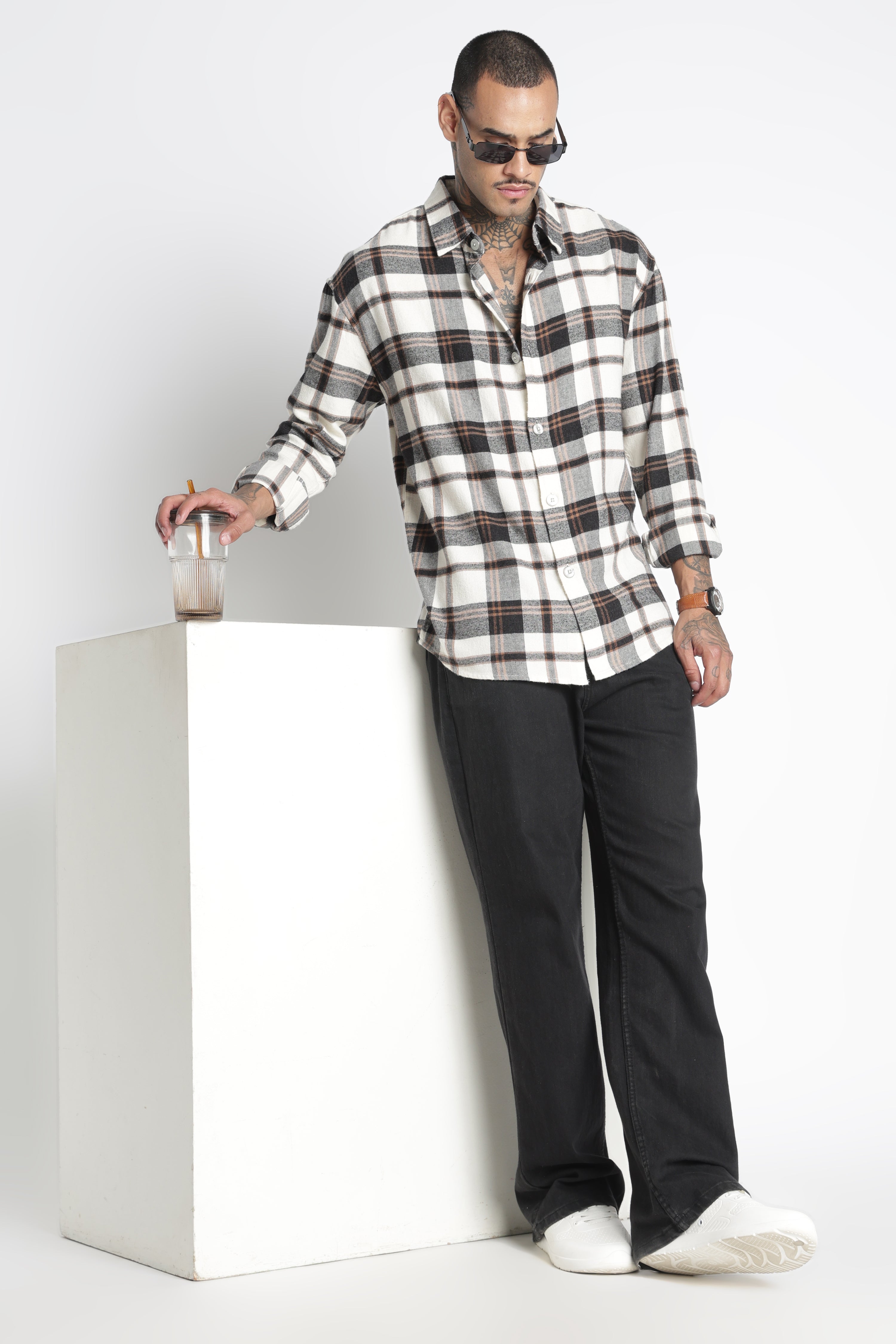 Men Brushed Check Shirt