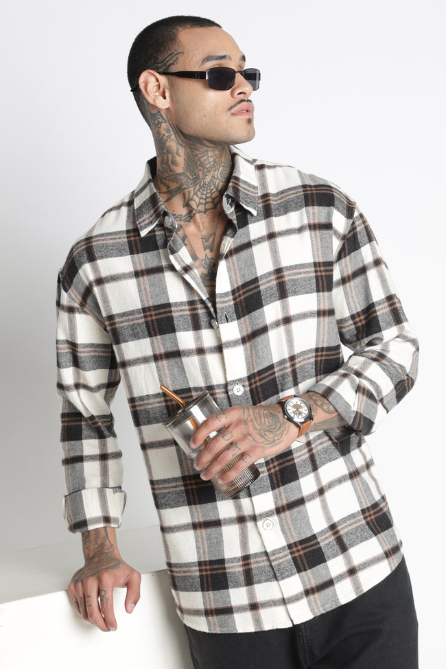 Men Brushed Check Shirt